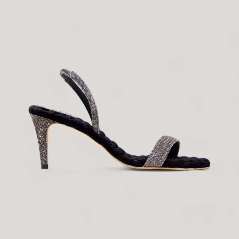 CLAUDIA | Metallic Lurex - Slingback Sandals sold by ALLTRUEIST KNITWEAR