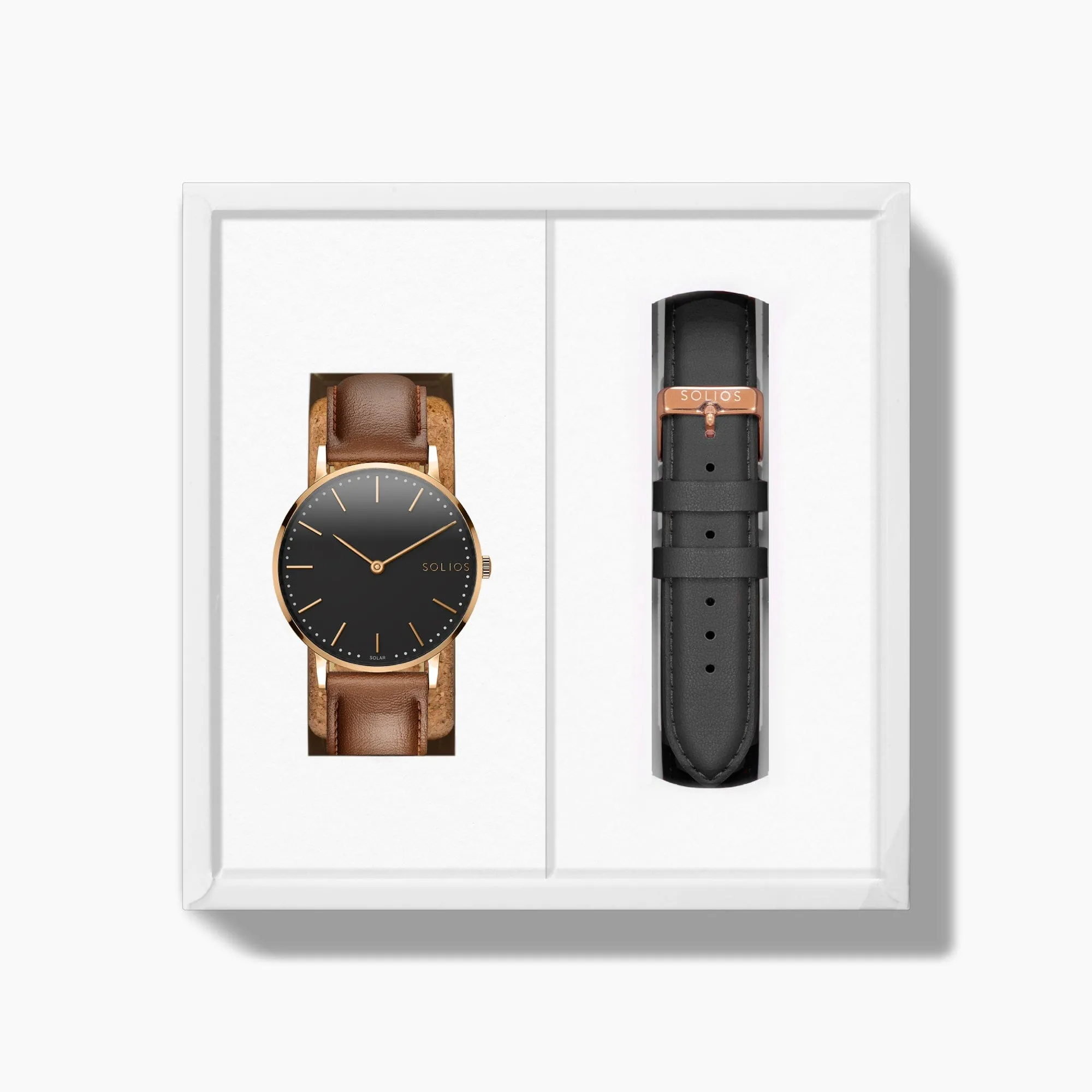 The Solar Classic Bundle | Black Dial - Rose Gold Case sold by ALLTRUEIST KNITWEAR product image thumbnail 5