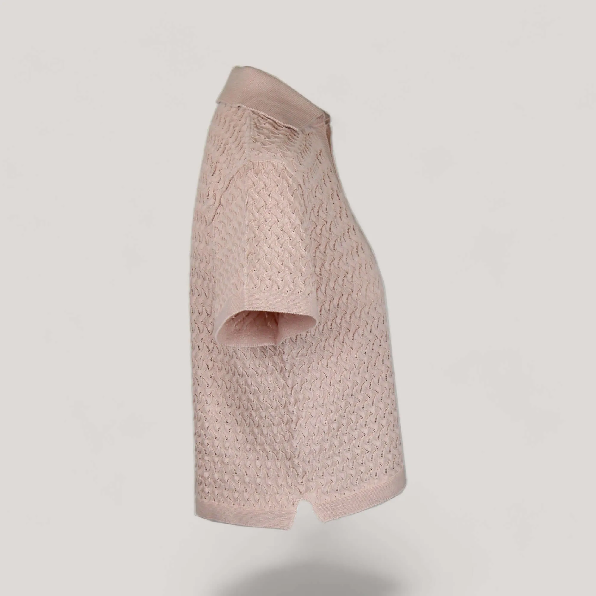 WANDA | Egyptian Cotton Pointelle knit Polo Shirt sold by ALLTRUEIST KNITWEAR product image thumbnail 5