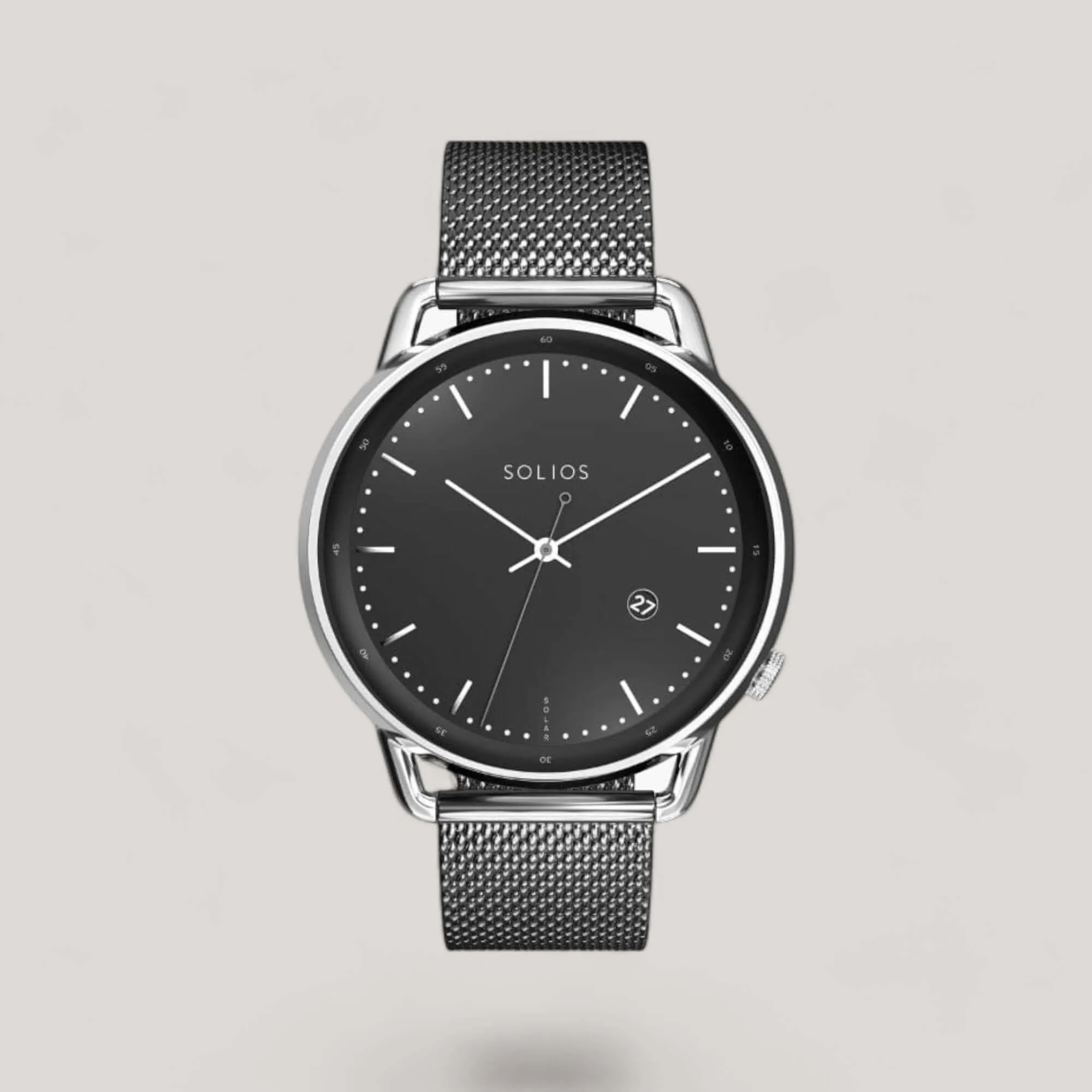 The Solar Curve | Black Dial - Silver Case sold by ALLTRUEIST KNITWEAR product image thumbnail 2