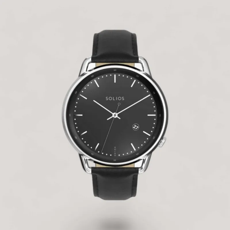 The Solar Curve | Black Dial - Silver Case sold by ALLTRUEIST KNITWEAR