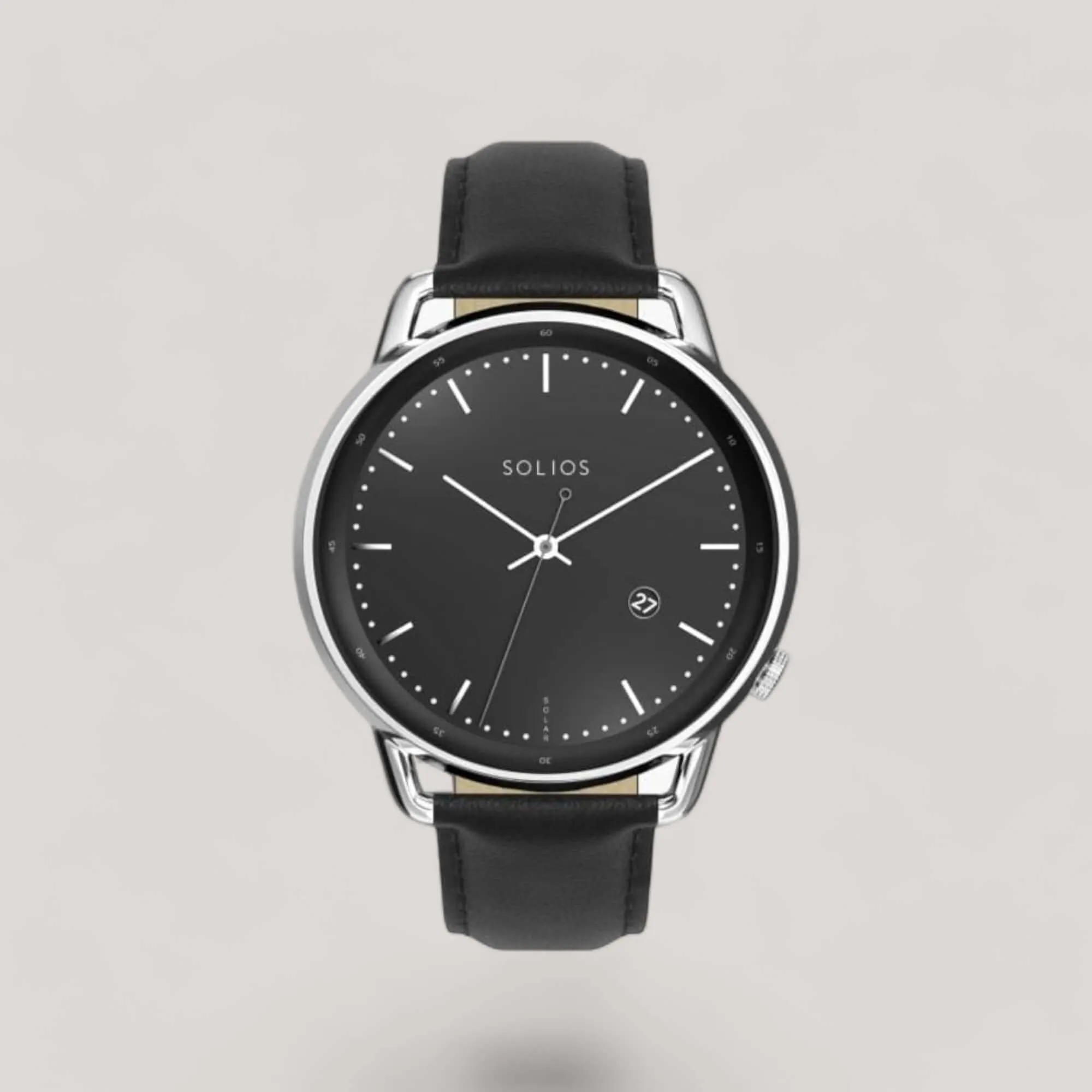 The Solar Curve | Black Dial - Silver Case sold by ALLTRUEIST KNITWEAR