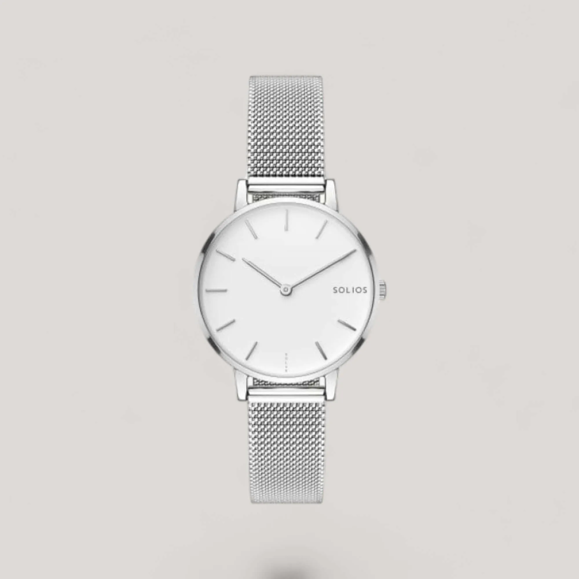 The Solar Mini | White Dial - Silver Case sold by ALLTRUEIST KNITWEAR