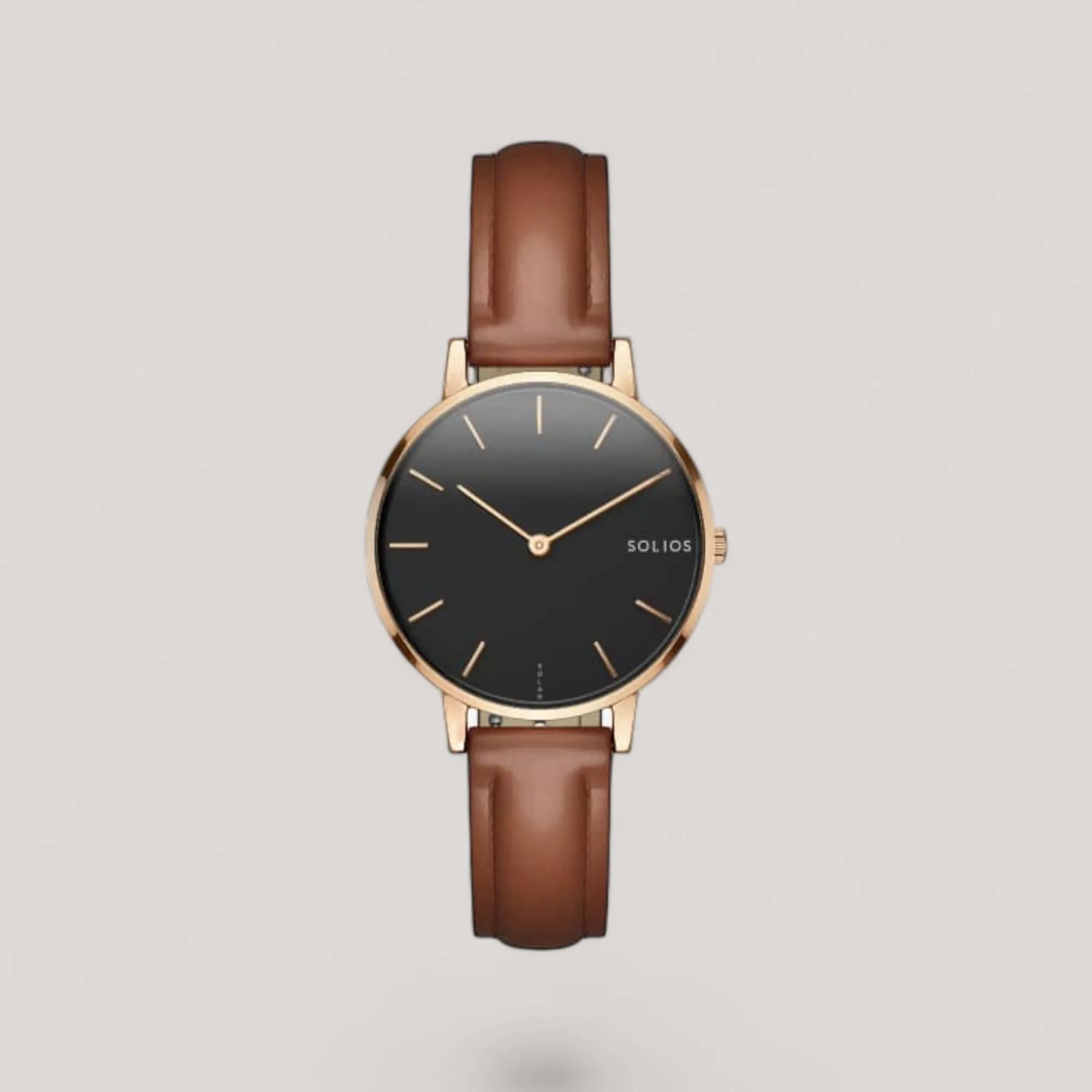 The Solar Mini | Black Dial - Rose Gold Case sold by ALLTRUEIST KNITWEAR