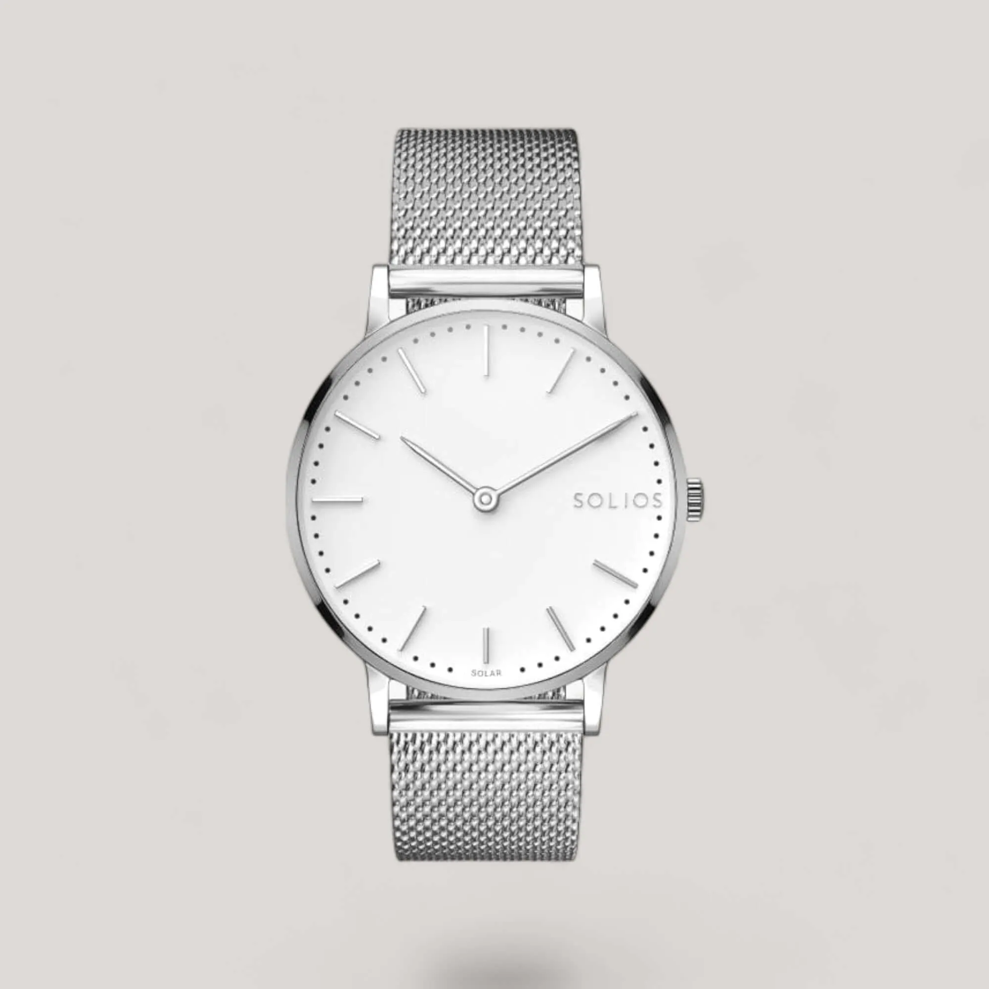 The Solar Classic | White Dial - Silver Case sold by ALLTRUEIST KNITWEAR