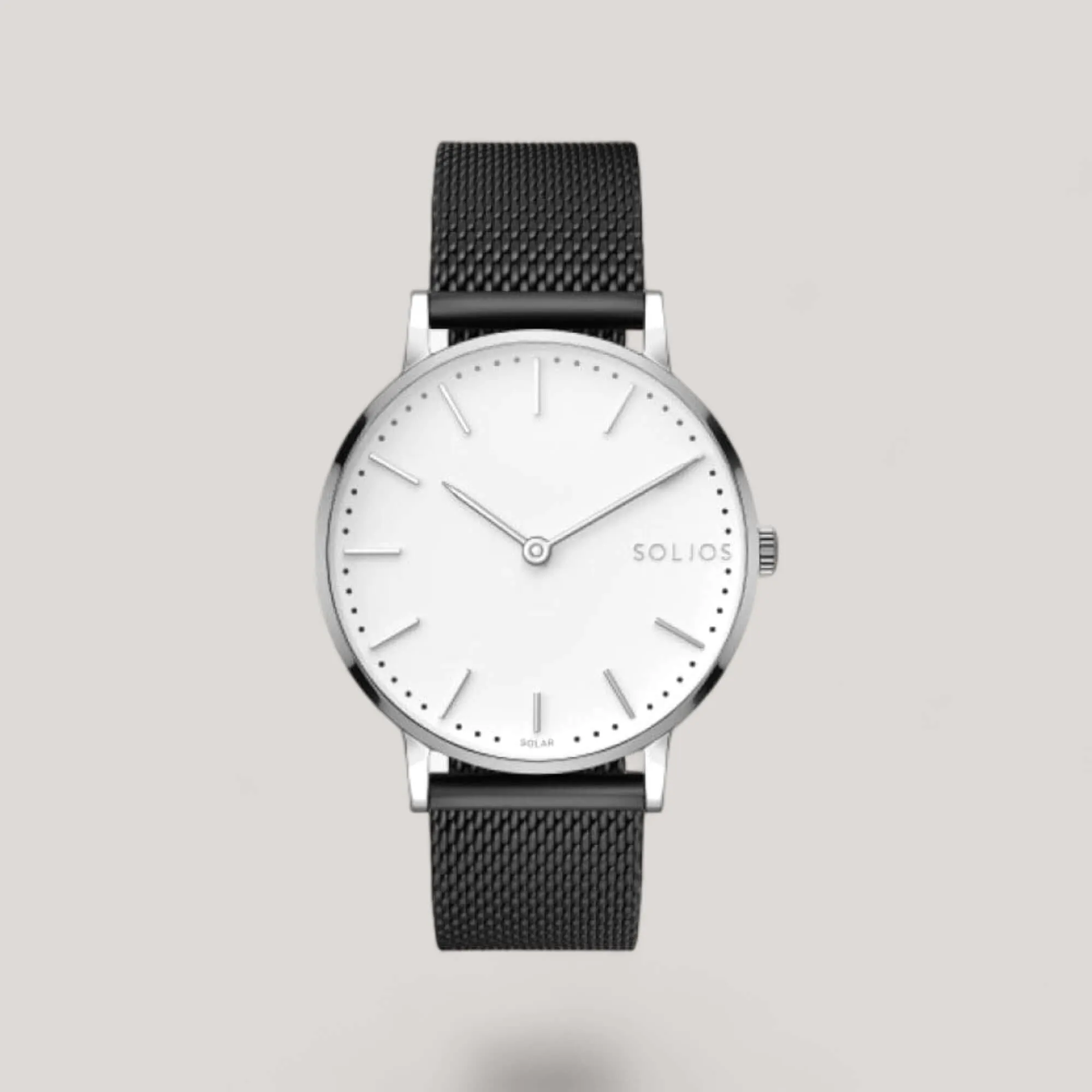 The Solar Classic | White Dial - Silver Case sold by ALLTRUEIST KNITWEAR product image thumbnail 2