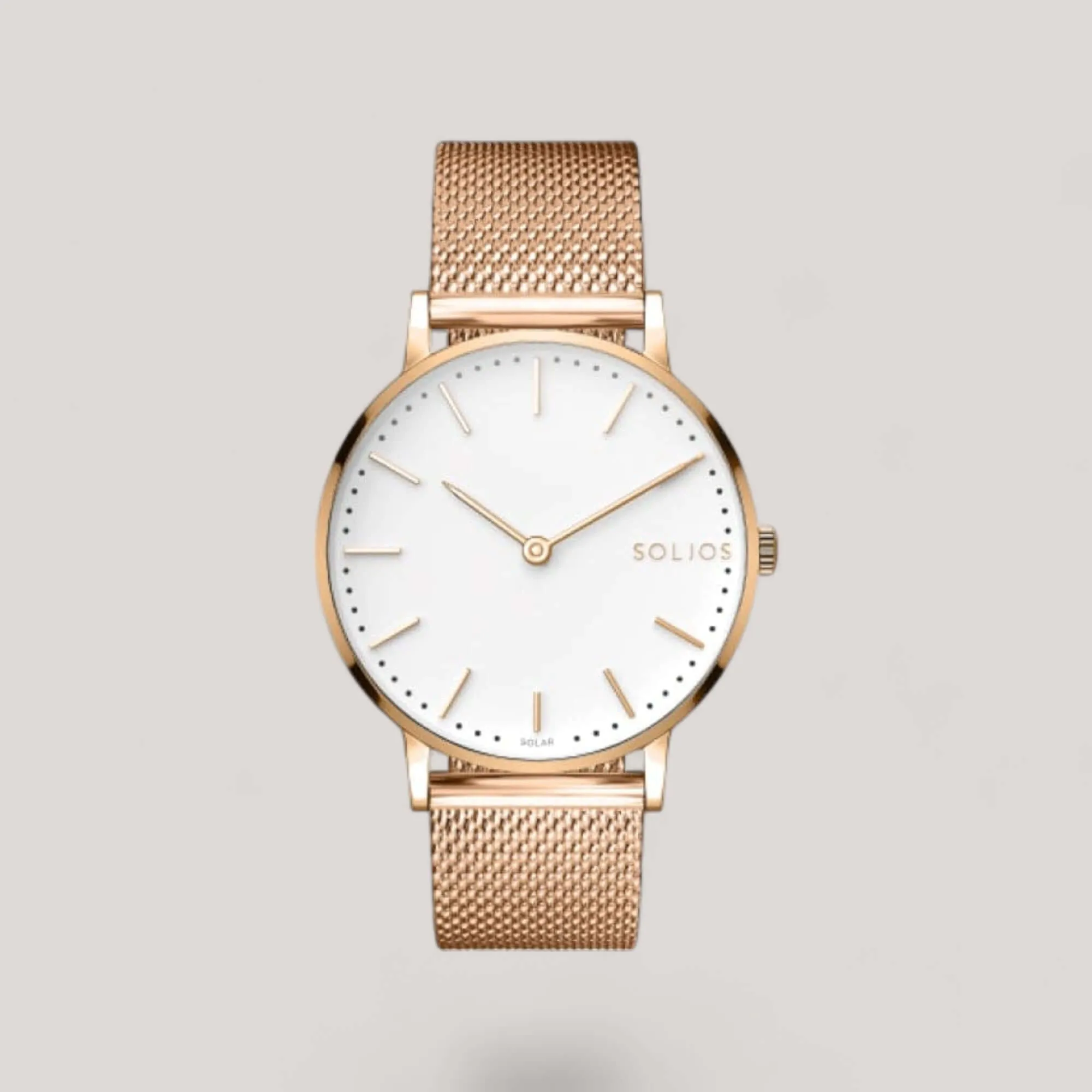 The Solar Classic | White Dial - Rose Gold Case sold by ALLTRUEIST KNITWEAR product image thumbnail 3