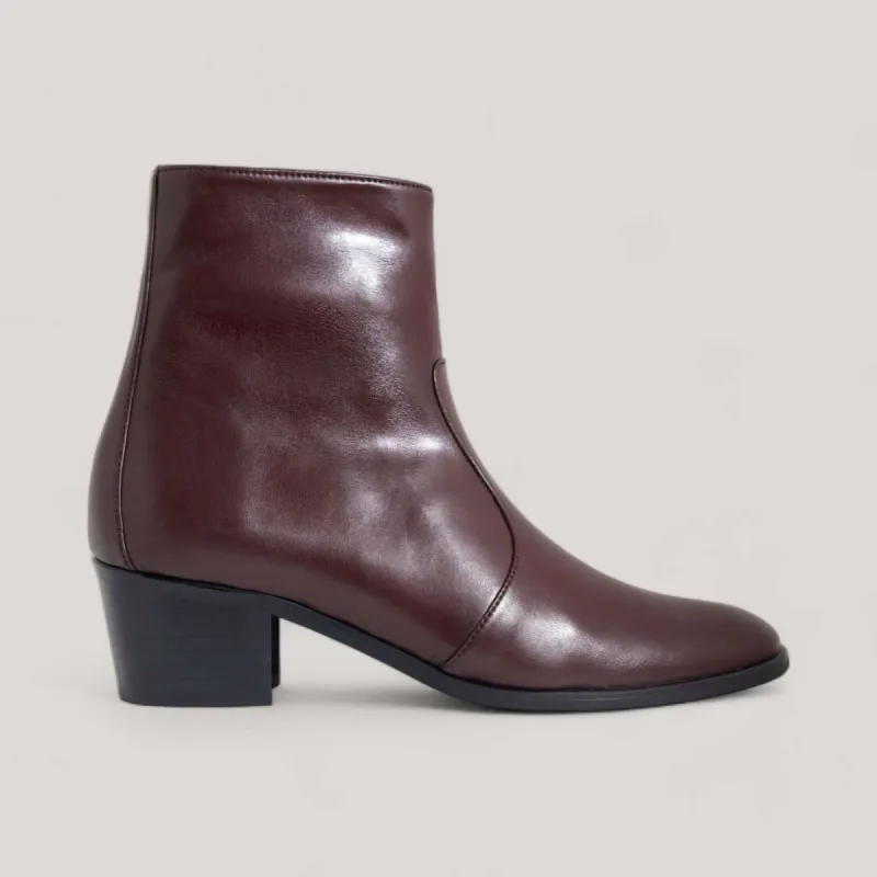 STEFFY | Brown Capretto - Ankle Boot sold by ALLTRUEIST KNITWEAR