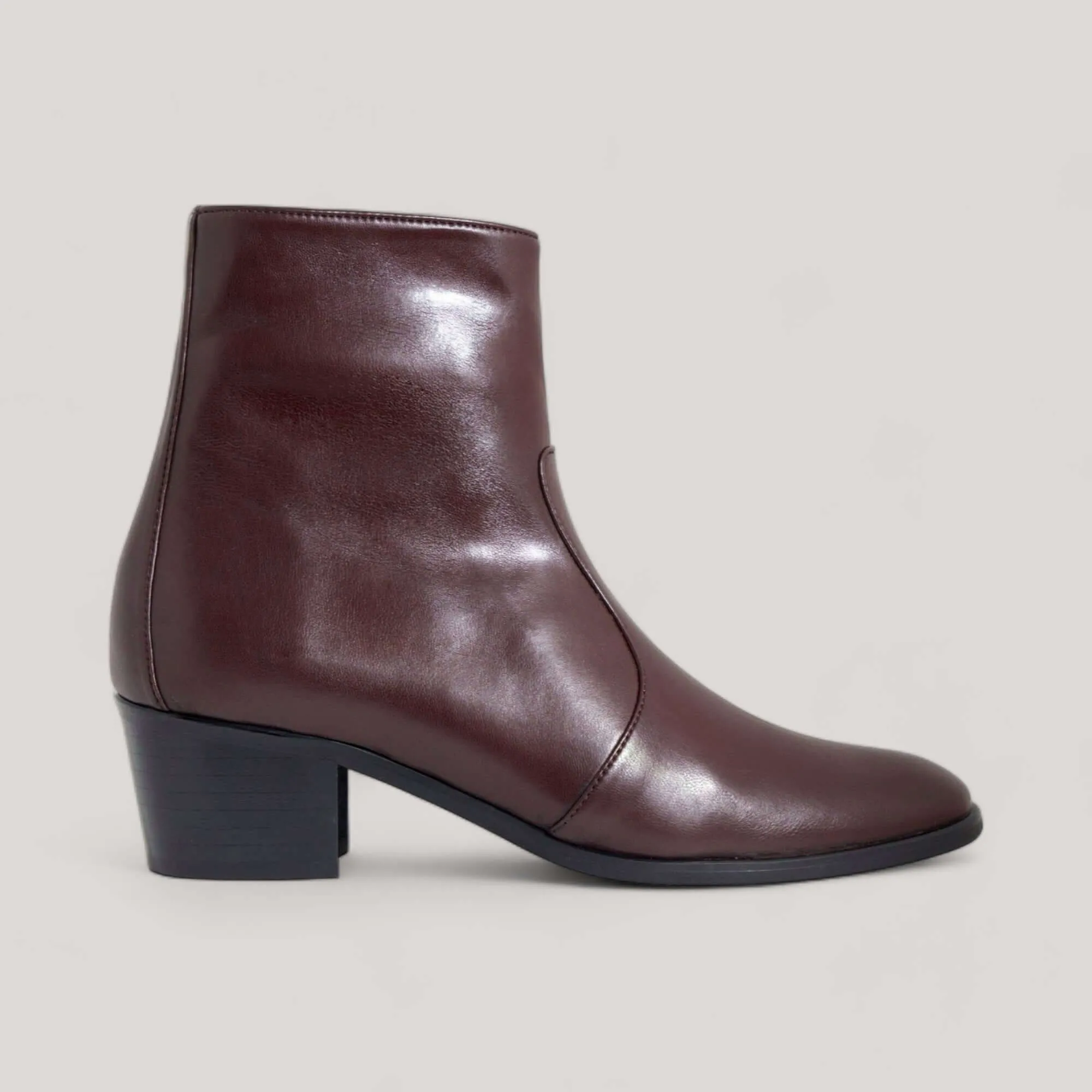 STEFFY | Brown Capretto - Ankle Boot sold by ALLTRUEIST KNITWEAR