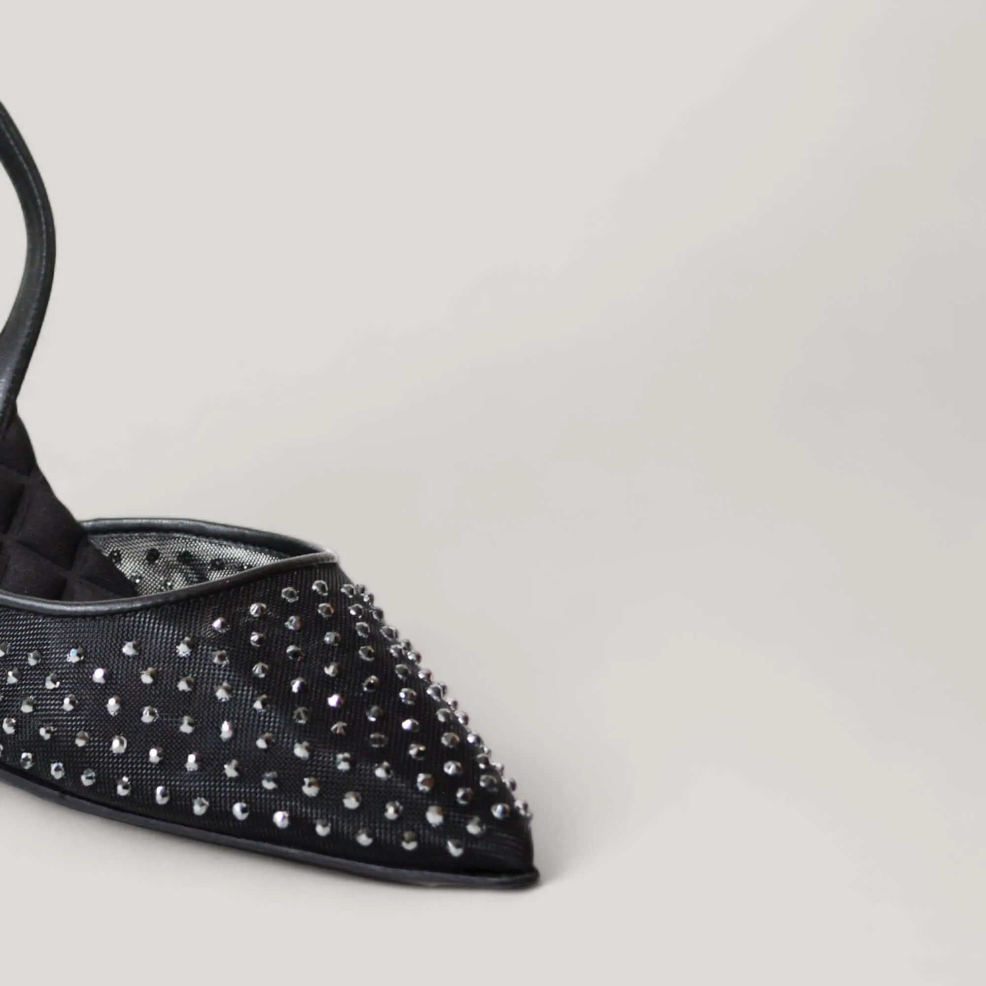 SOPHIA | Black Crystal Mesh - Slingback Pumps sold by ALLTRUEIST KNITWEAR product image thumbnail 3