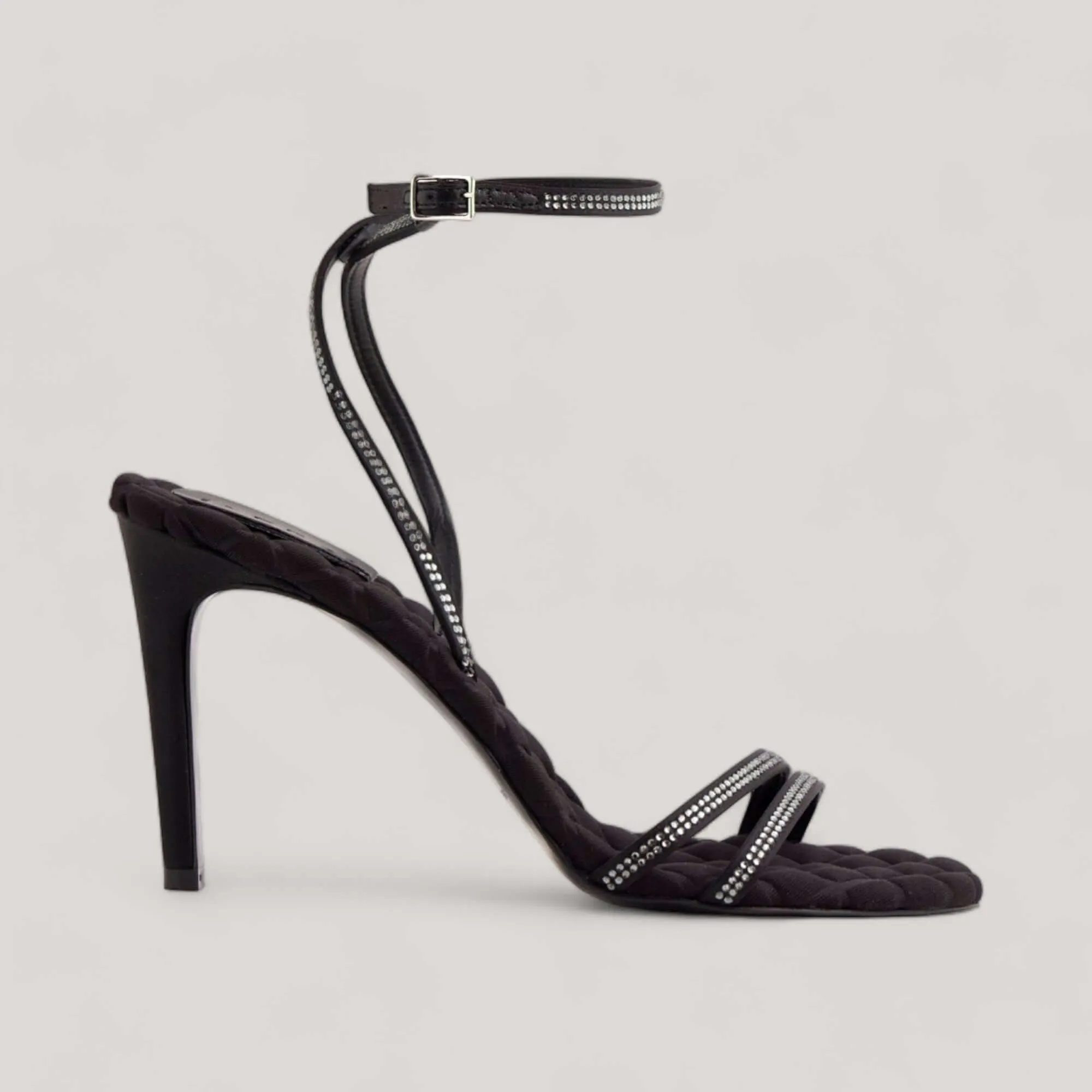 LUCIA | Black Crystal - Ankle Strap Sandals sold by ALLTRUEIST KNITWEAR