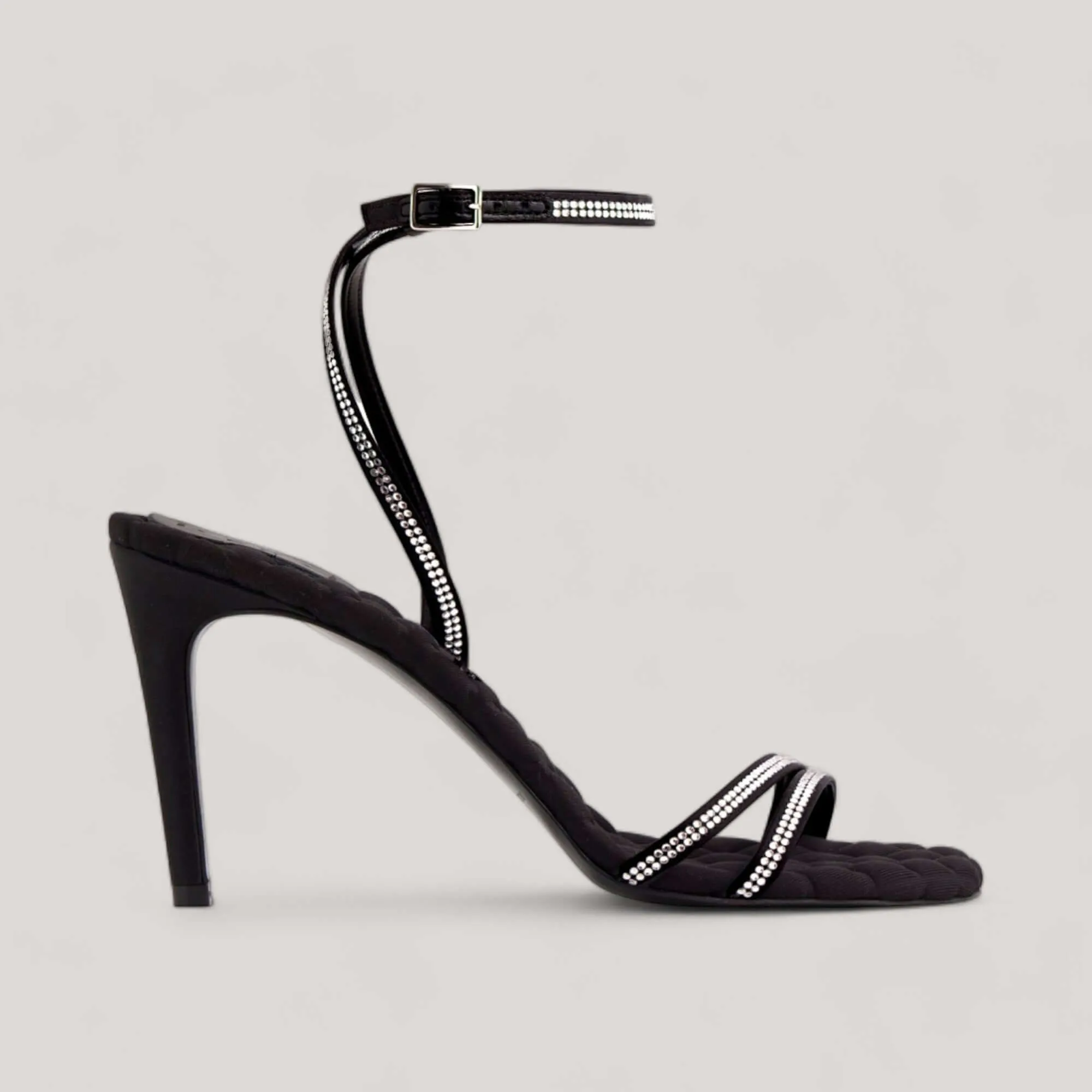 LUCIA | Silver Crystal - Ankle Strap Sandals sold by ALLTRUEIST KNITWEAR