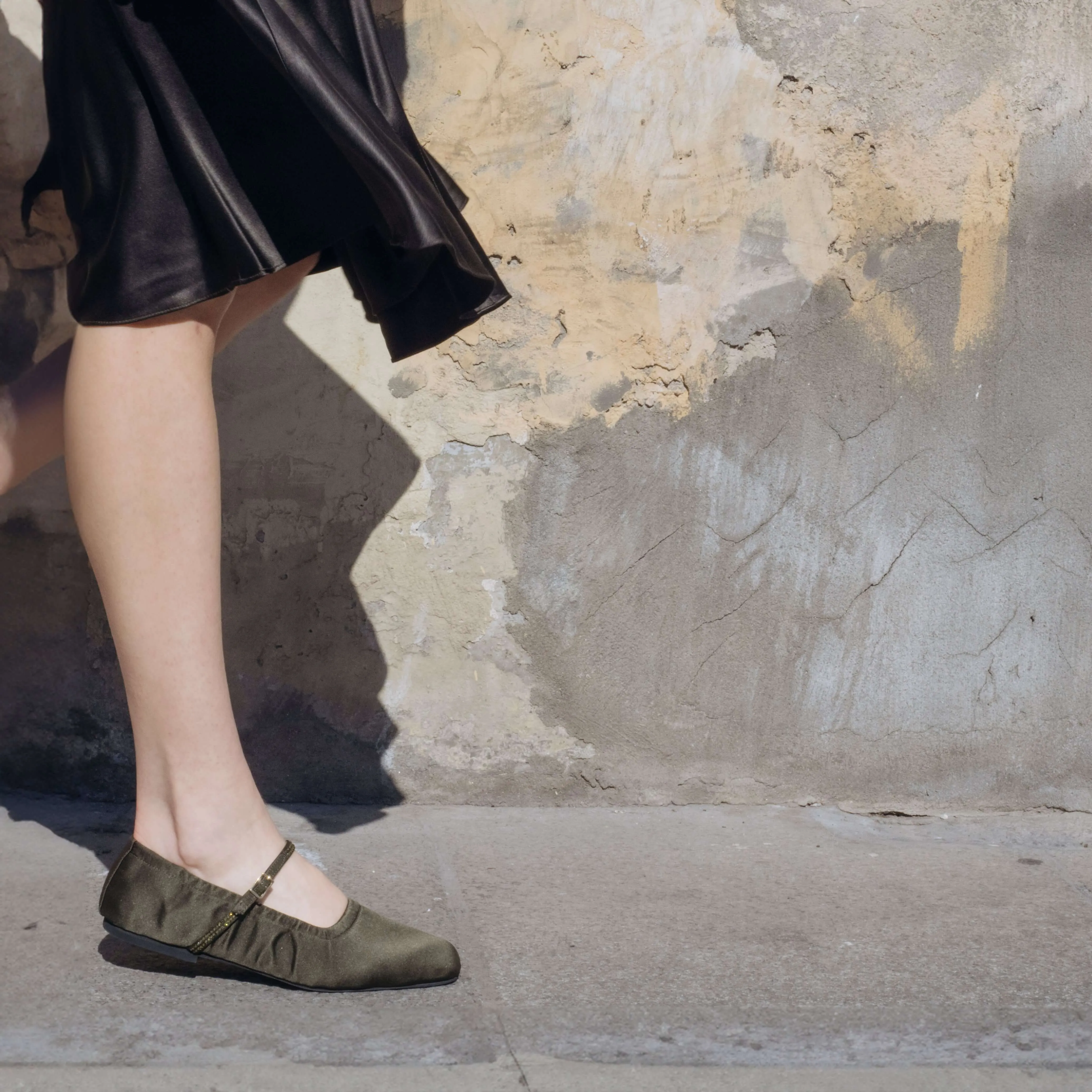 AURORA | Military Satin Crystal - Mary Jane Flats sold by ALLTRUEIST KNITWEAR product image thumbnail 2