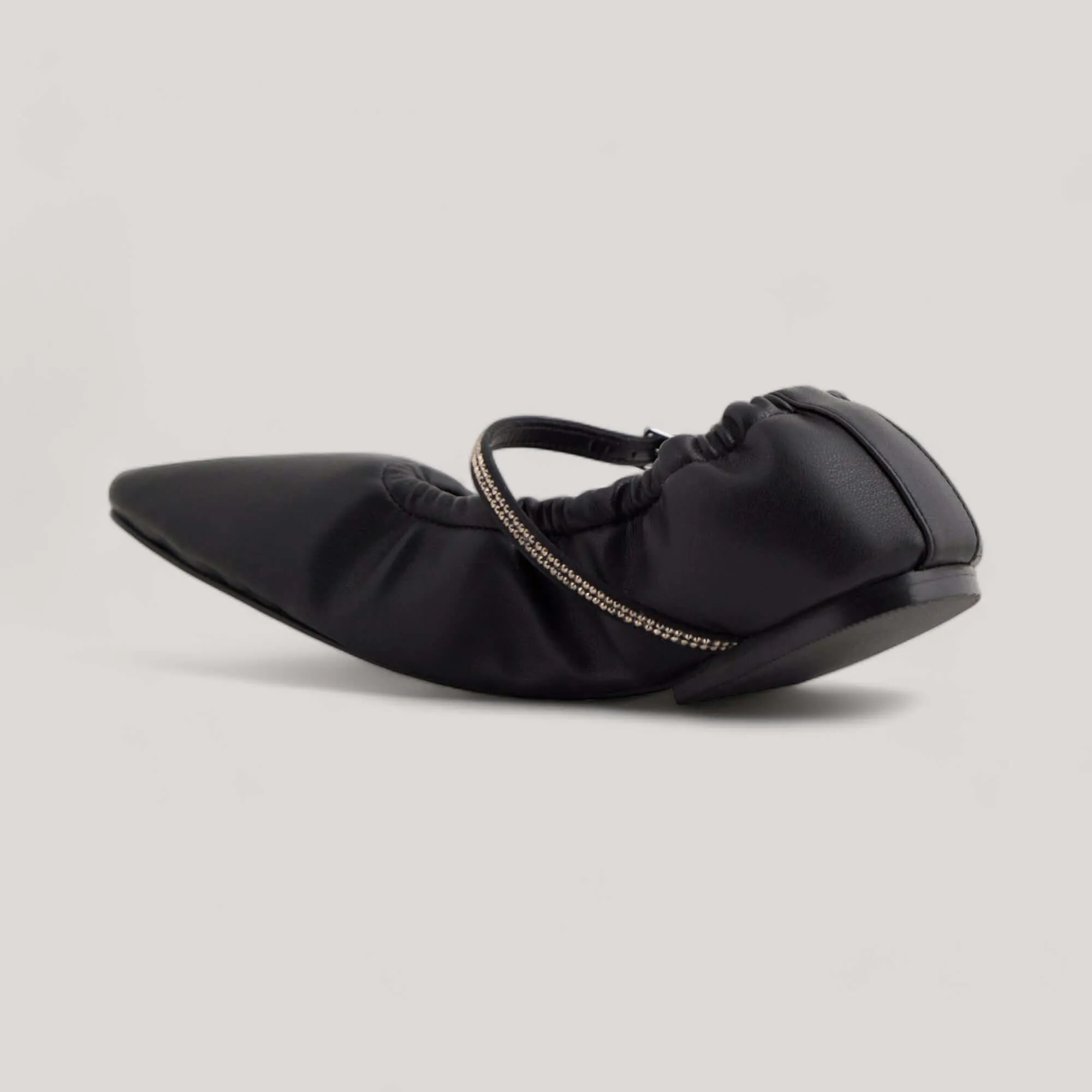 AURORA | Black Nappa Crystal - Mary Jane Flats sold by ALLTRUEIST KNITWEAR product image thumbnail 3