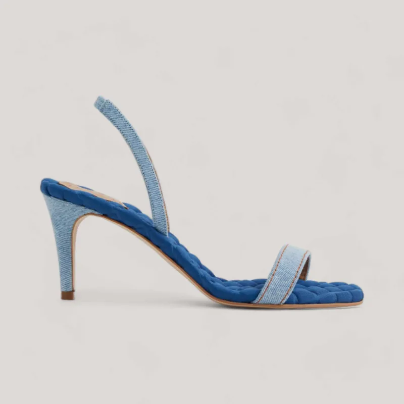 CLAUDIA | Blue Denim - Slingback Sandals sold by ALLTRUEIST KNITWEAR