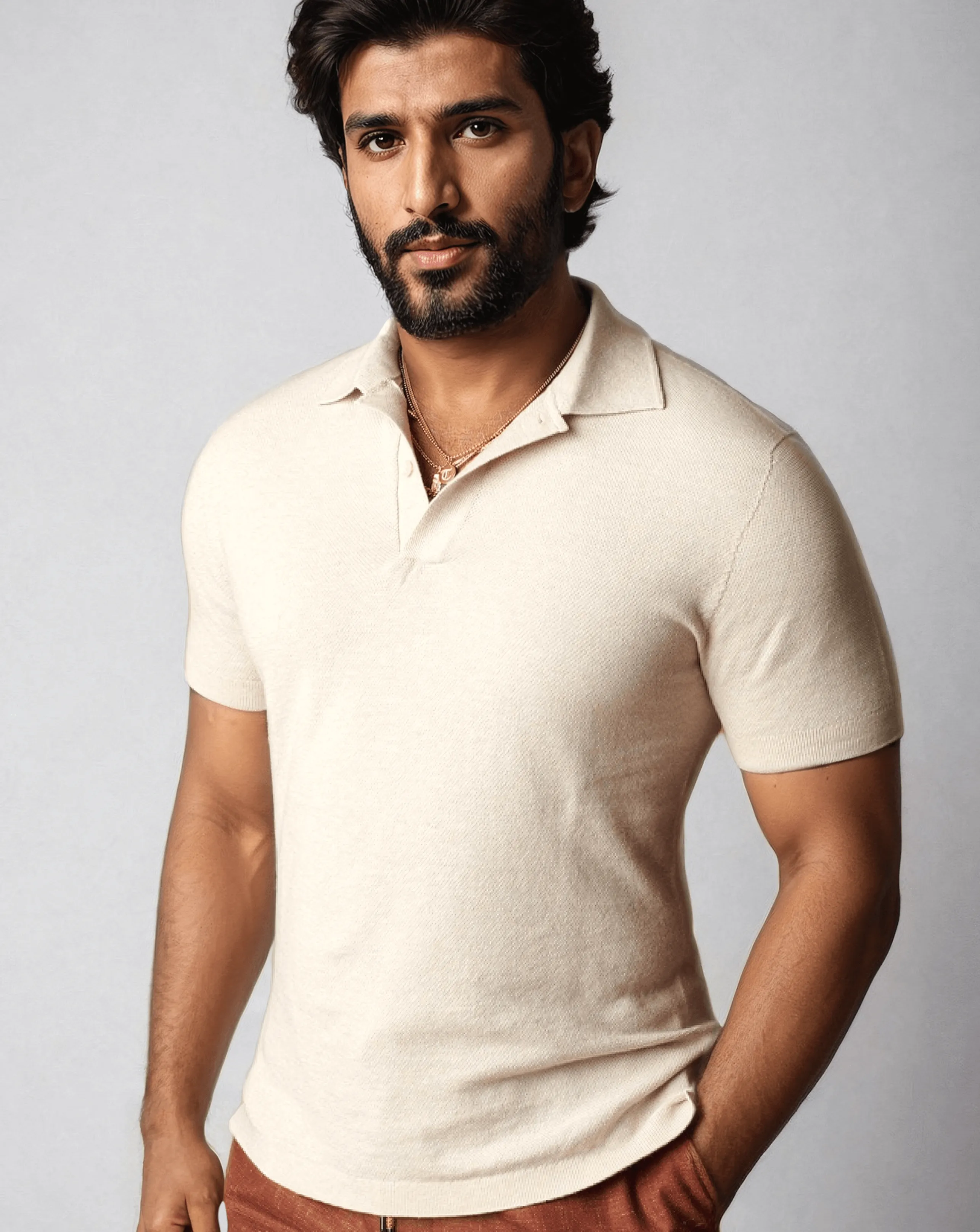 WALLY | Egyptian Cotton Short Sleeve Pique Polo sold by ALLTRUEIST KNITWEAR product image thumbnail 3