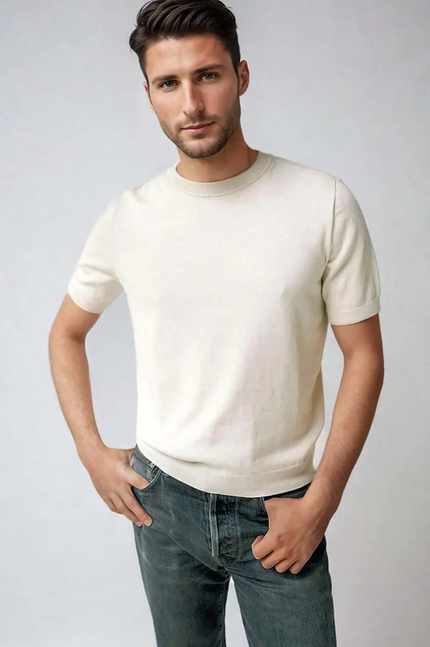 TULLY | Egyptian Cotton Short Sleeve Crewneck Sweater sold by ALLTRUEIST KNITWEAR product image thumbnail 4