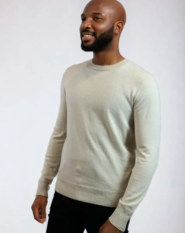 CAL | Egyptian Cotton Long Sleeve Crewneck Sweater sold by ALLTRUEIST KNITWEAR