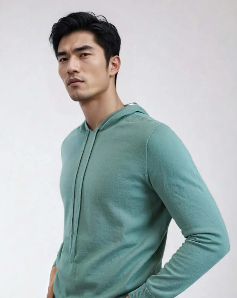 COLTON | Egyptian Cotton Long Sleeve Hoodie sold by ALLTRUEIST KNITWEAR product image thumbnail 5