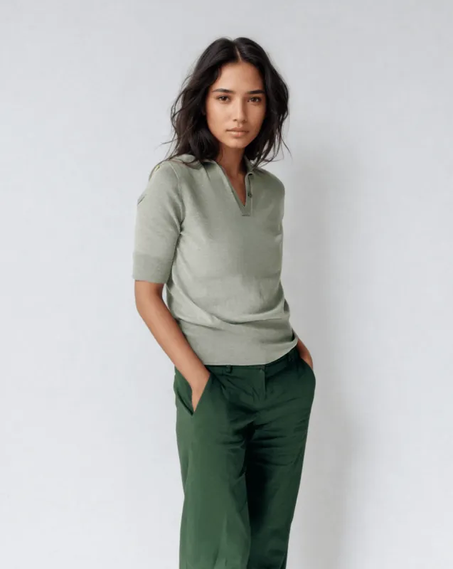 AUDREY | Egyptian Cotton Polo Shirt sold by ALLTRUEIST KNITWEAR