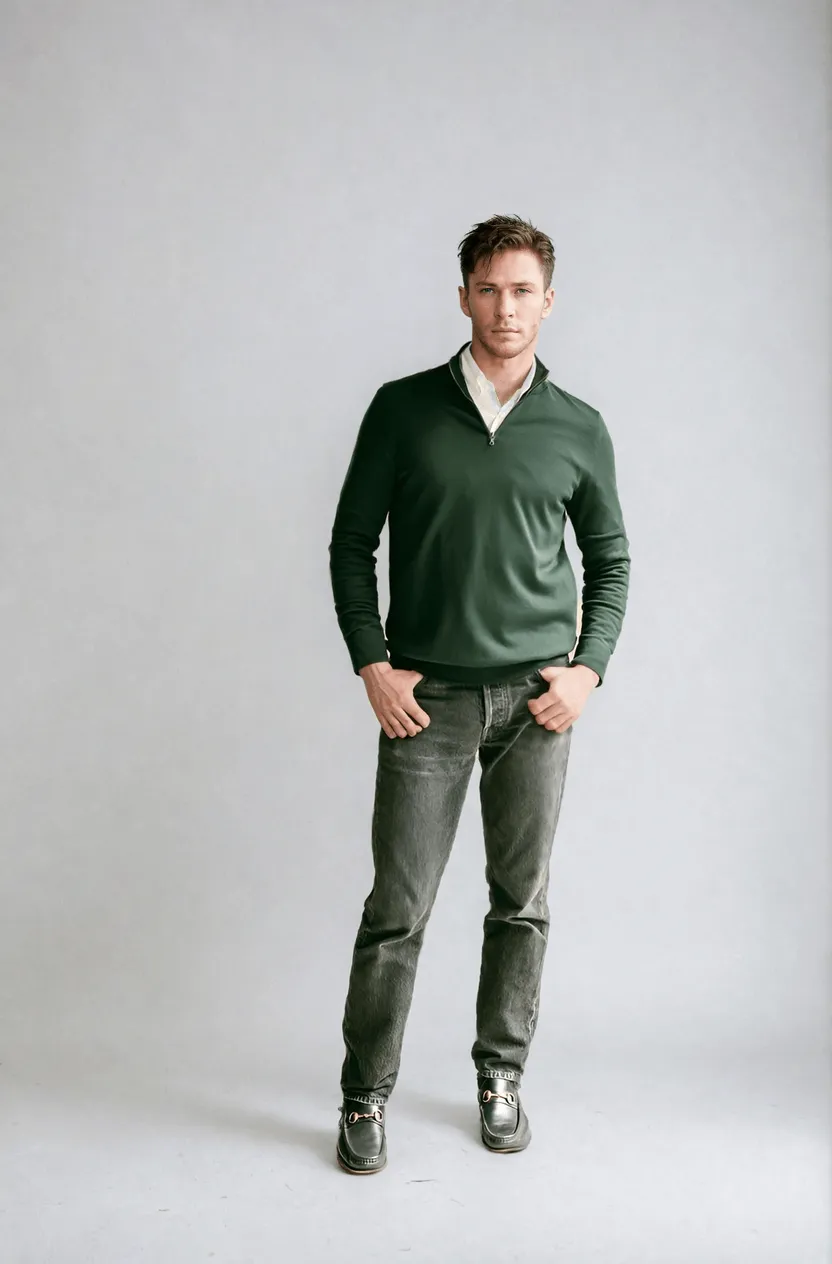 WESTON | Ecoviscose Half-Zip Sweater sold by ALLTRUEIST KNITWEAR product image thumbnail 3