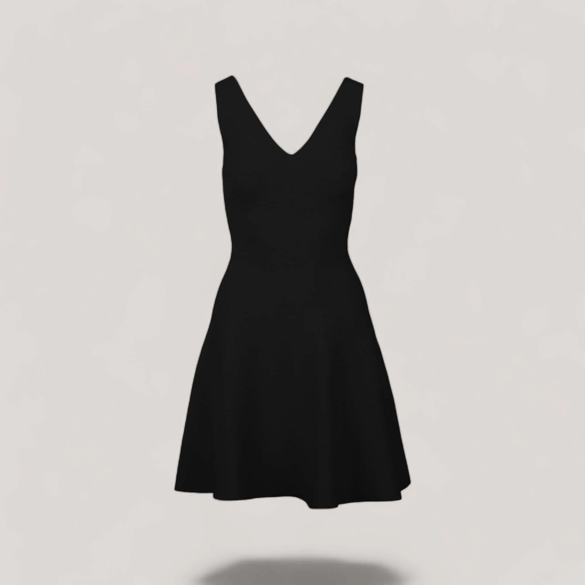 ALISA | Sleeveless V-Neck Flared Knit Dress sold by ALLTRUEIST KNITWEAR product image thumbnail 4