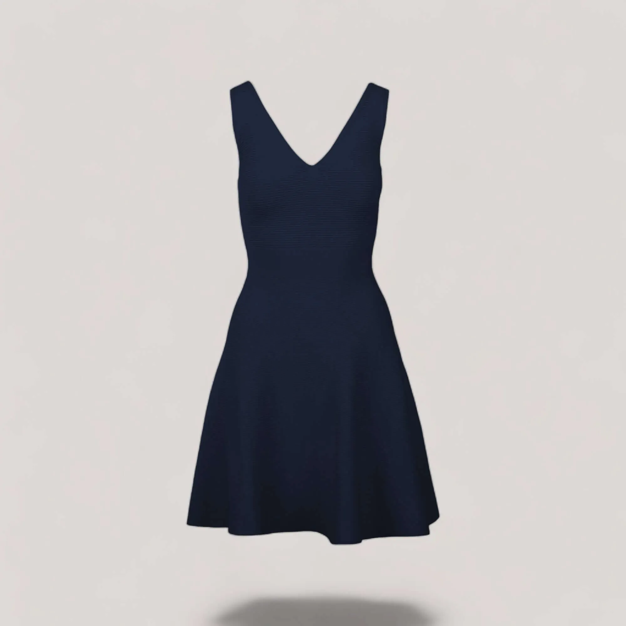 ALISA | Sleeveless V-Neck Flared Knit Dress sold by ALLTRUEIST KNITWEAR product image thumbnail 3
