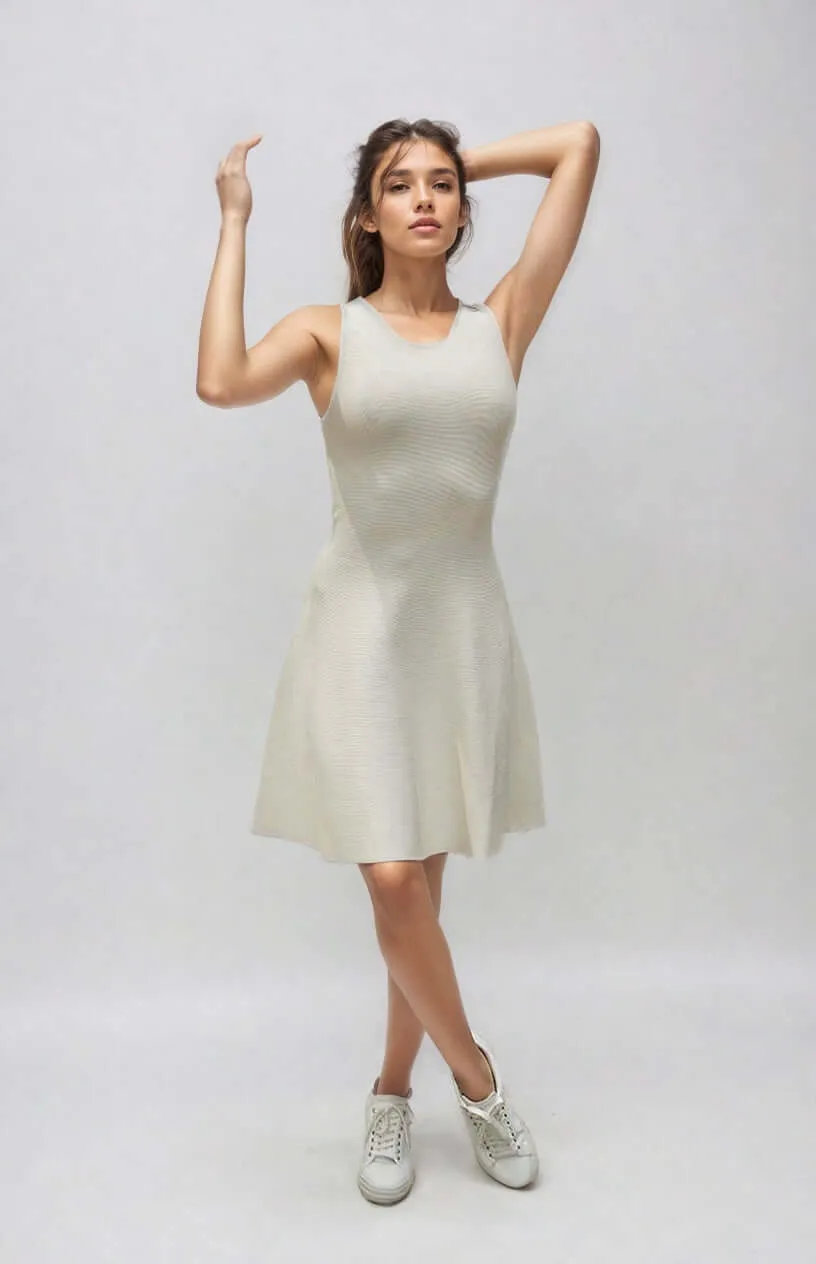 ANNA | Sleeveless Flared Knit Dress sold by ALLTRUEIST KNITWEAR product image thumbnail 3