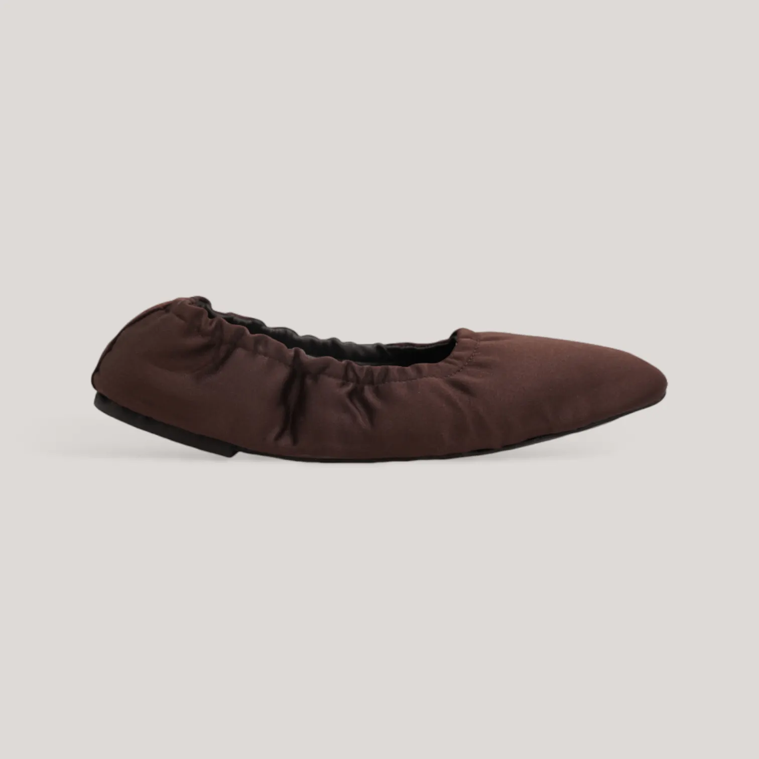 CARLA | Brown Satin - Ballet Flats sold by ALLTRUEIST KNITWEAR