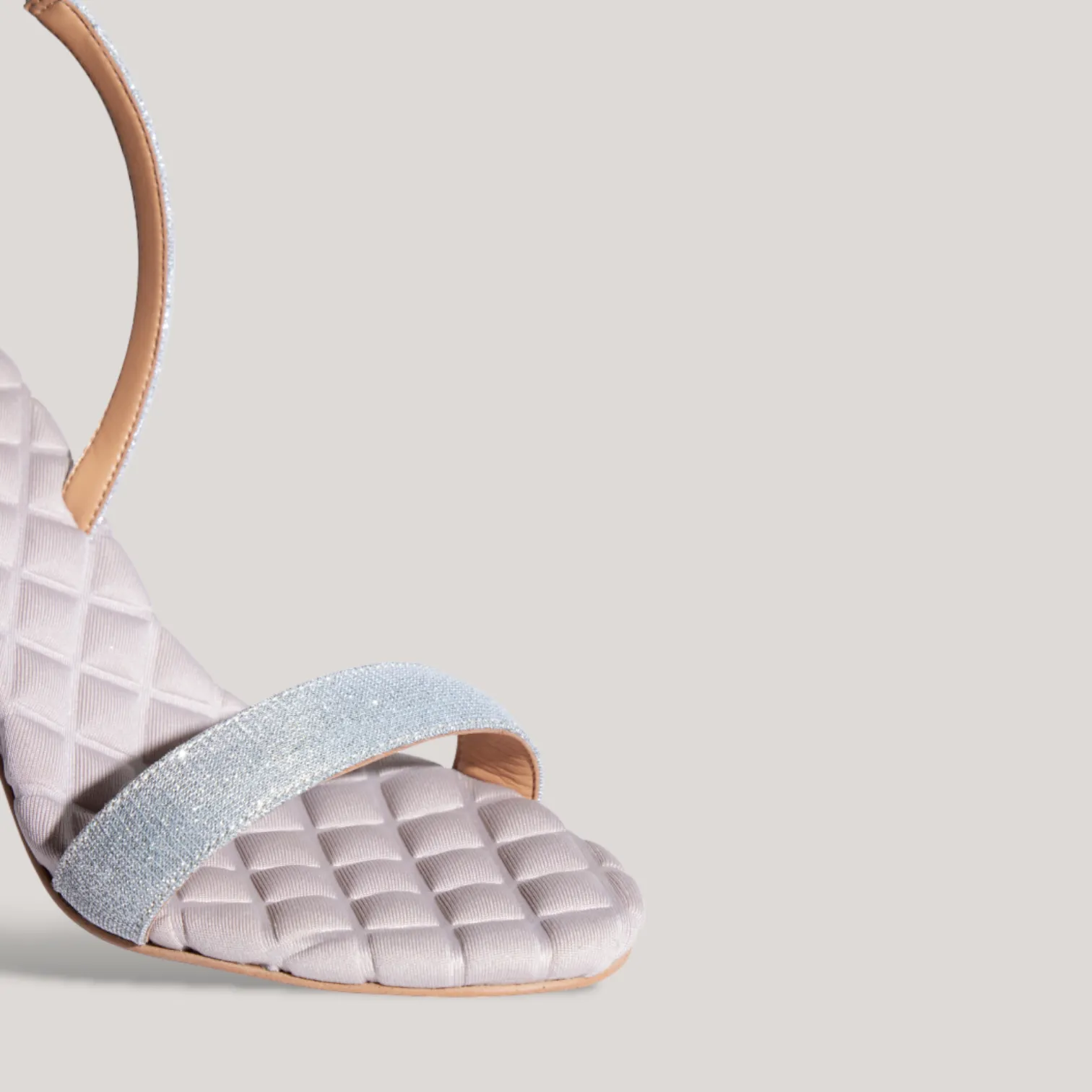 VIVIEN | Silver Lurex - Slingback Sandals sold by ALLTRUEIST KNITWEAR product image thumbnail 3