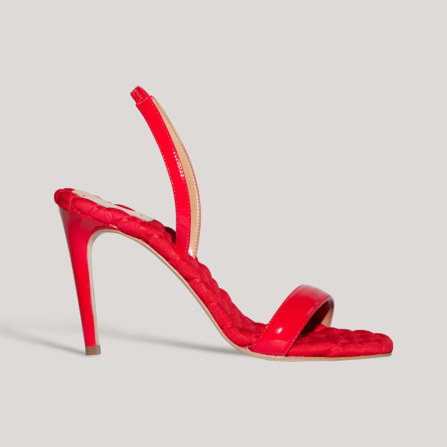 VIVIEN | Red Vegan Patent - Slingback Sandals sold by ALLTRUEIST KNITWEAR