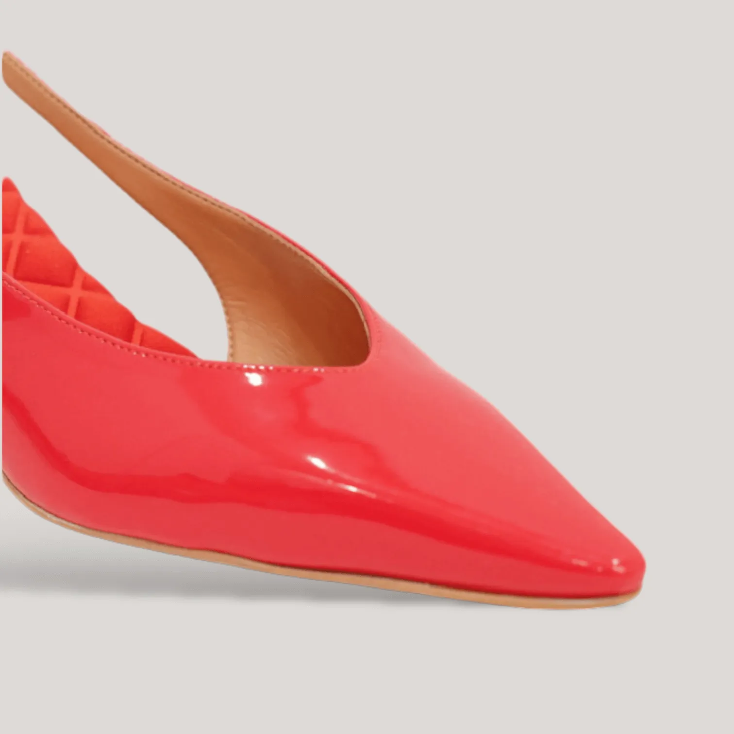 SILVANA | Red Vegan Patent - Pointed Toe Kitten Heel sold by ALLTRUEIST KNITWEAR product image thumbnail 3