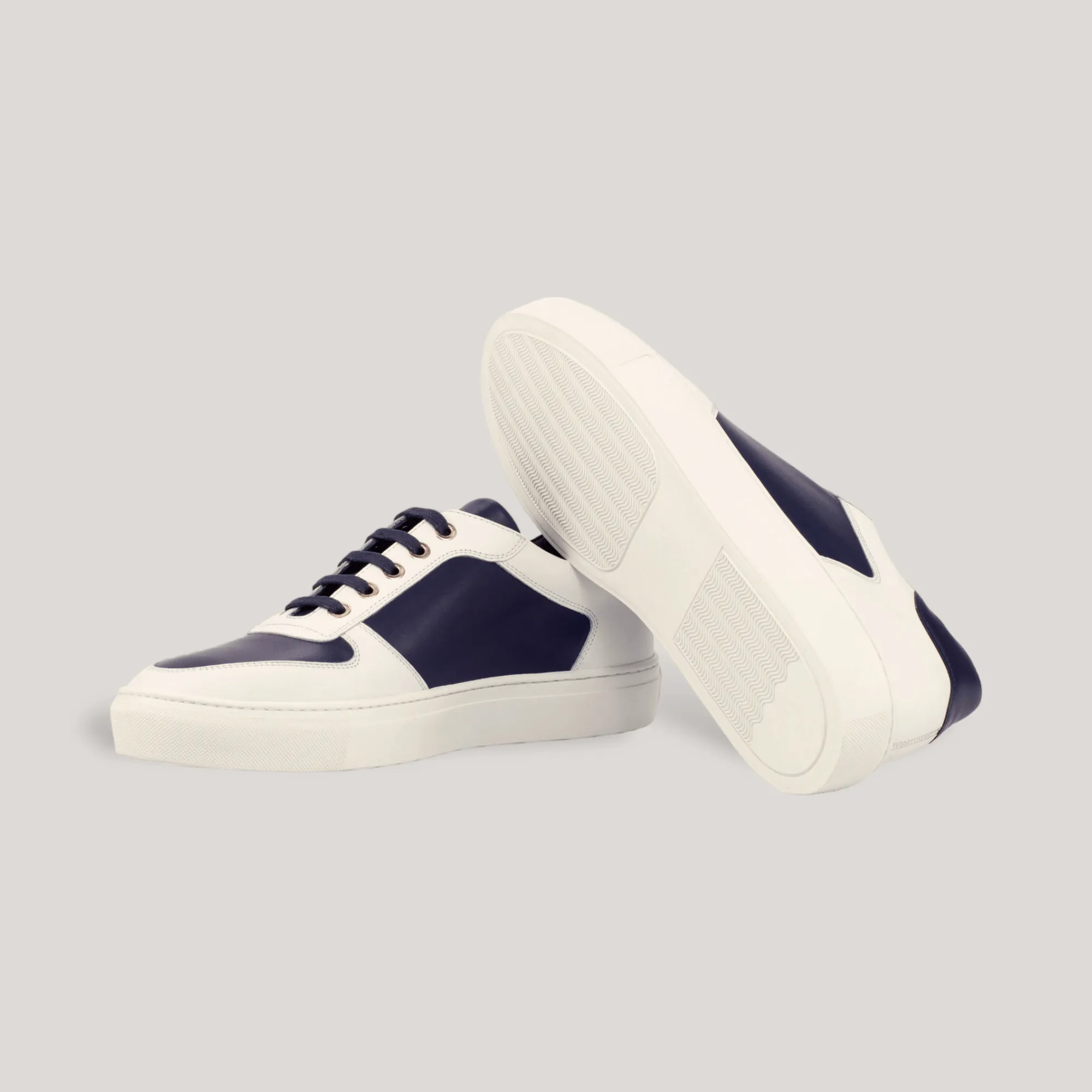 AVENIR | Low Top Vegan Trainer - Navy Blue & White | Men's sold by ALLTRUEIST KNITWEAR product image thumbnail 3