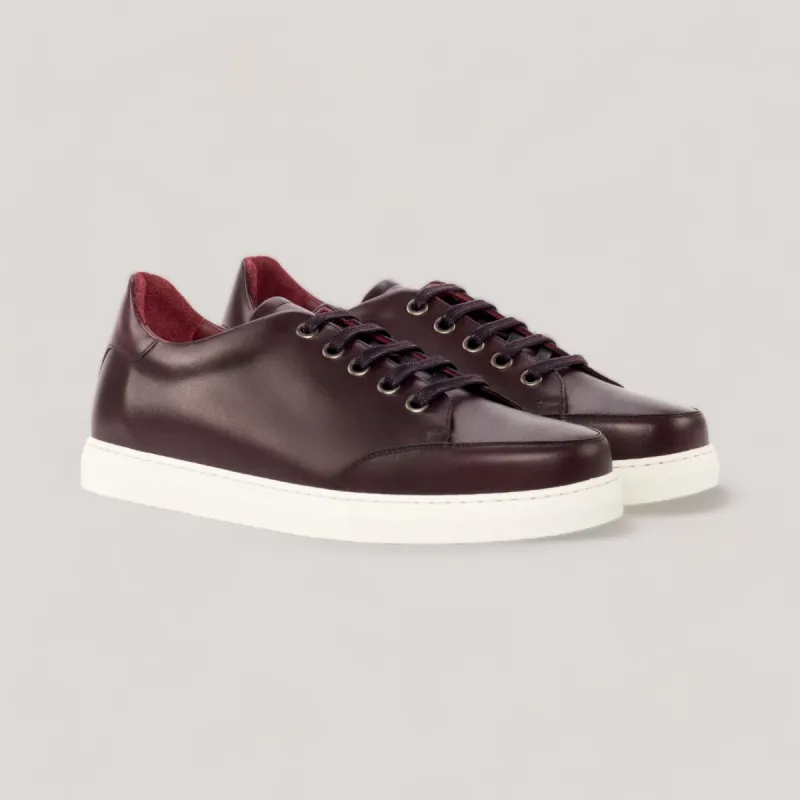 HALISI | Sneaker - Burgundy & Black | Women's sold by ALLTRUEIST KNITWEAR