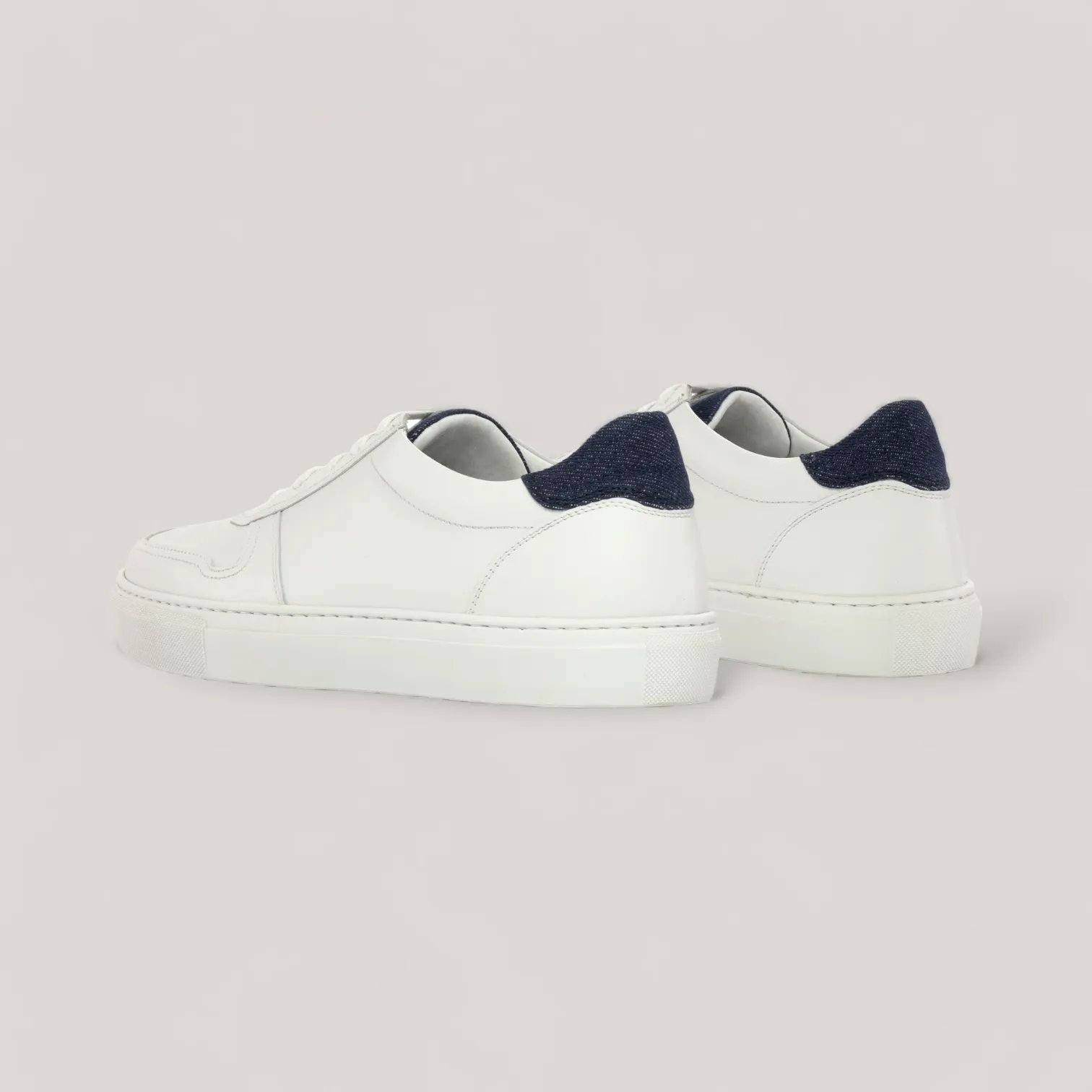 VERVE | Low Top Trainer - White & Blue Denim | Women's sold by ALLTRUEIST KNITWEAR product image thumbnail 2