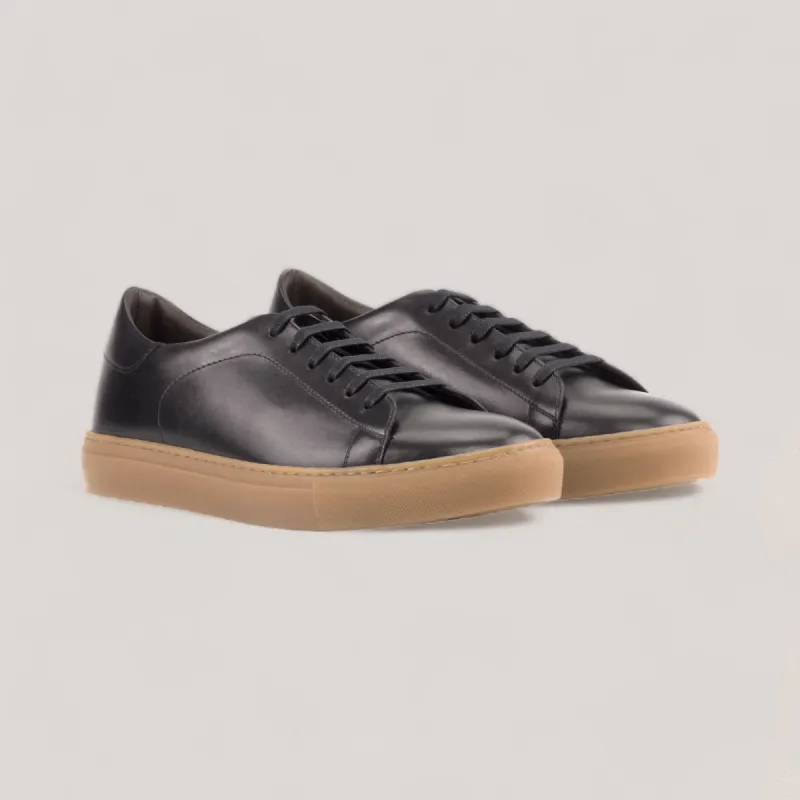 EON | Classic Vegan Sneakers - Black & Caramel Sole | Men's sold by ALLTRUEIST KNITWEAR