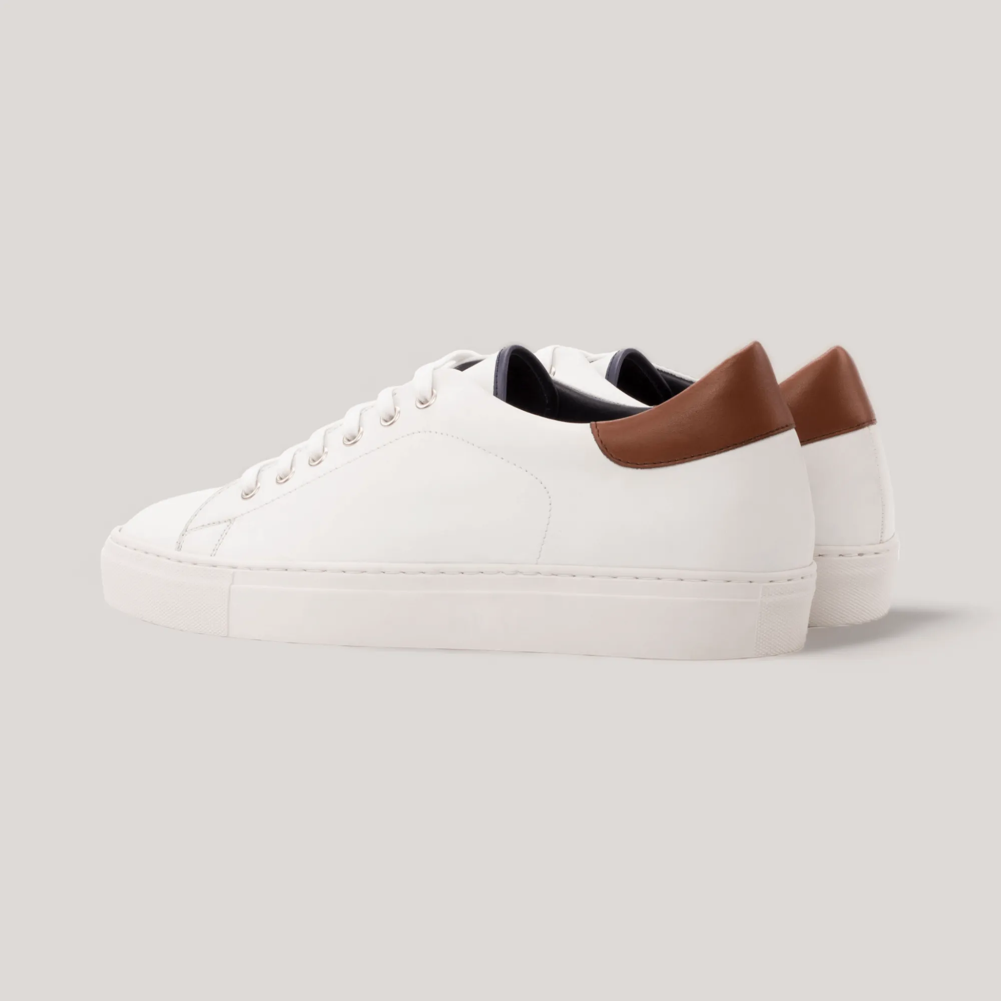 EON | Classic Vegan Sneakers - White & Brown | Men's sold by ALLTRUEIST KNITWEAR product image thumbnail 2