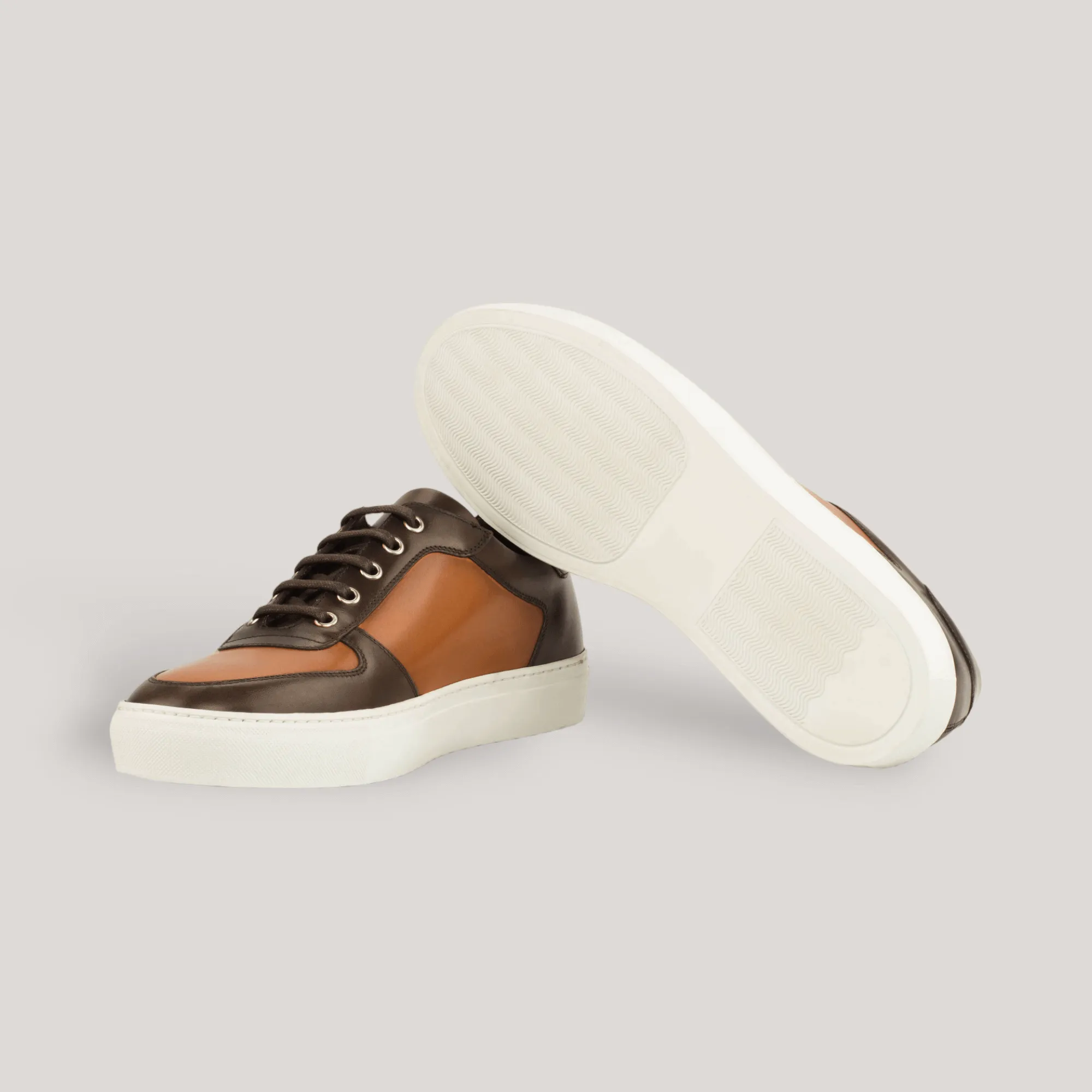 AVENIR | Low Top Vegan Trainer - Brown & Tan | Men's sold by ALLTRUEIST KNITWEAR product image thumbnail 3