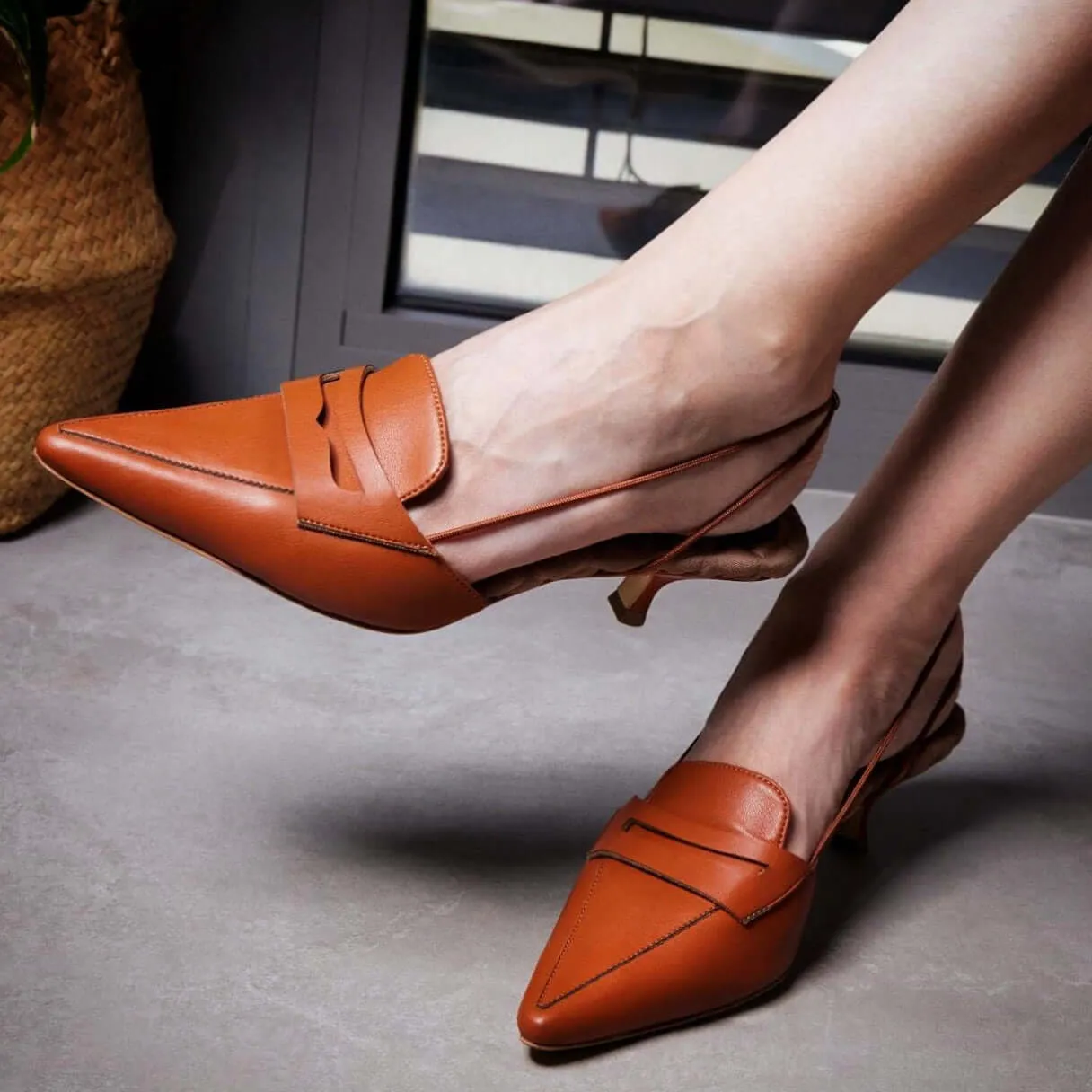 GRACE | Tan Slingback Penny Loafer sold by ALLTRUEIST KNITWEAR product image thumbnail 2