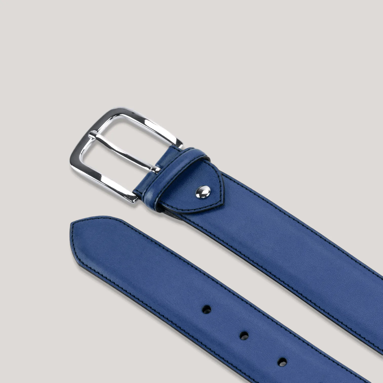LUMEN - Ultramarine Blue Vegan Belt - Silver sold by ALLTRUEIST KNITWEAR product image thumbnail 2