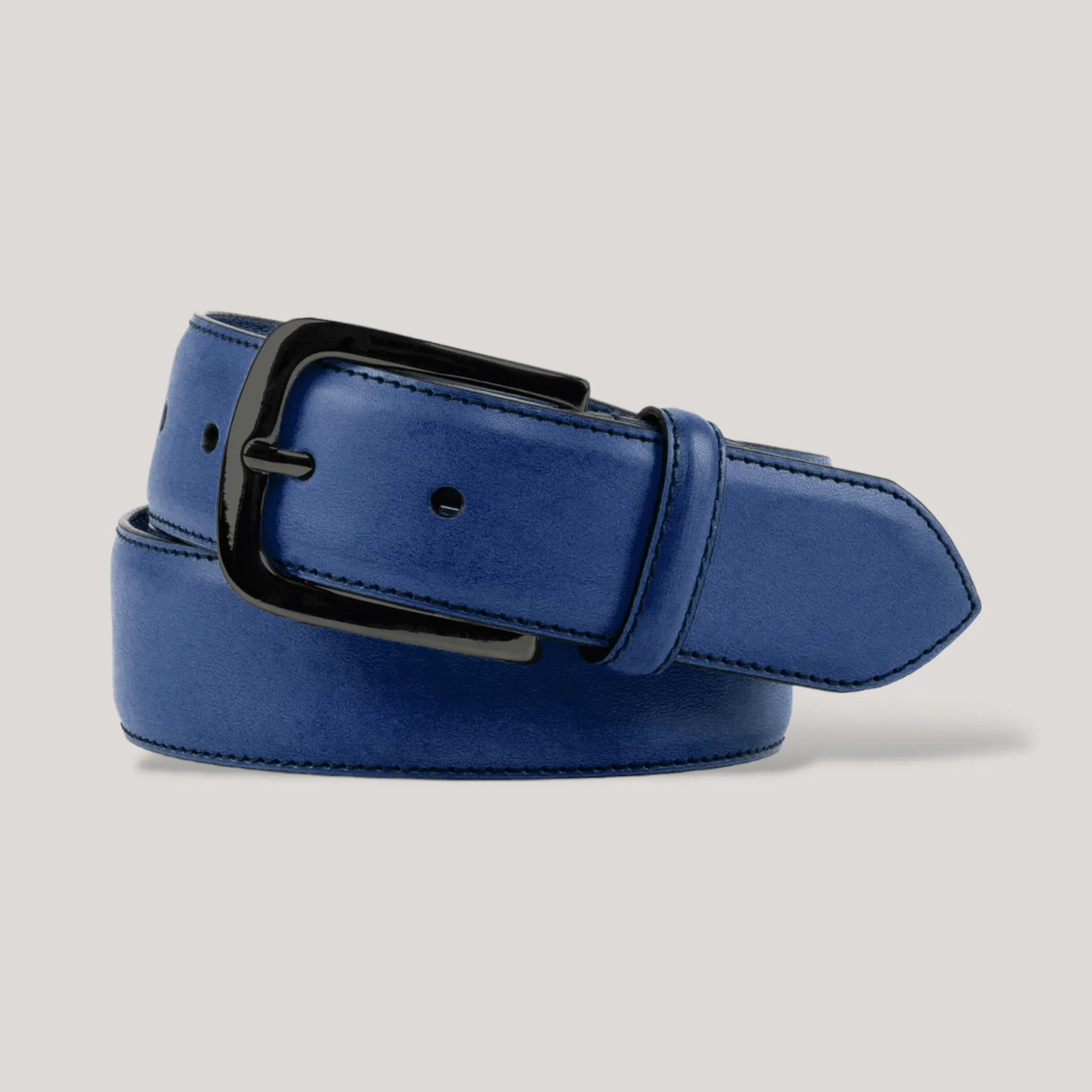 LUMEN - Ultramarine Blue Vegan Belt - Graphite sold by ALLTRUEIST KNITWEAR