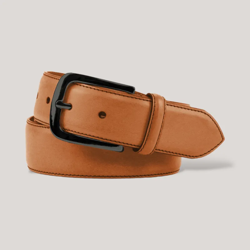 LUMEN - Tan Vegan Belt - Graphite sold by ALLTRUEIST KNITWEAR