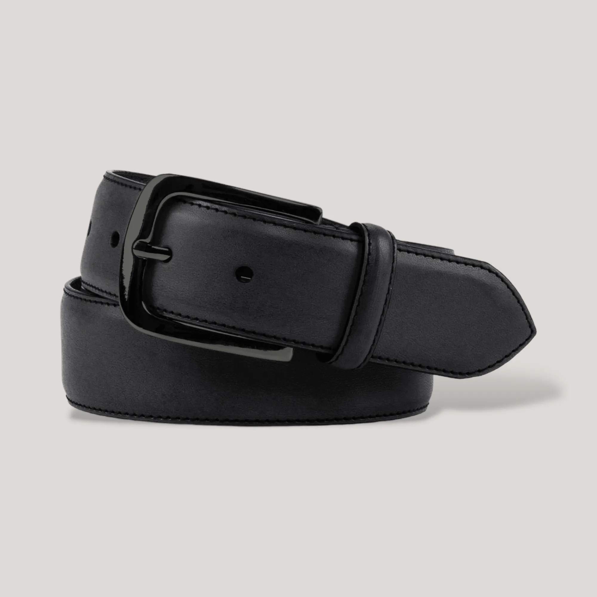 LUMEN - Black Vegan Belt - Graphite sold by ALLTRUEIST KNITWEAR