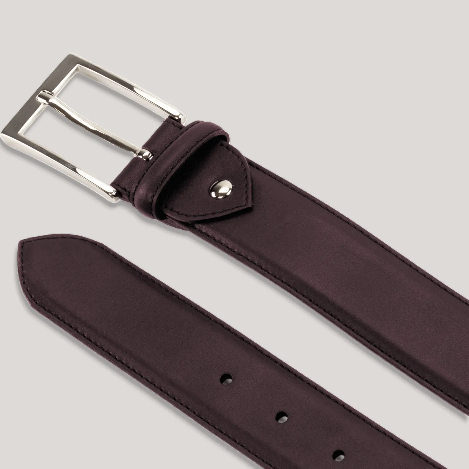 SOPHOS - Burgundy Vegan Belt - Silver sold by ALLTRUEIST KNITWEAR product image thumbnail 2