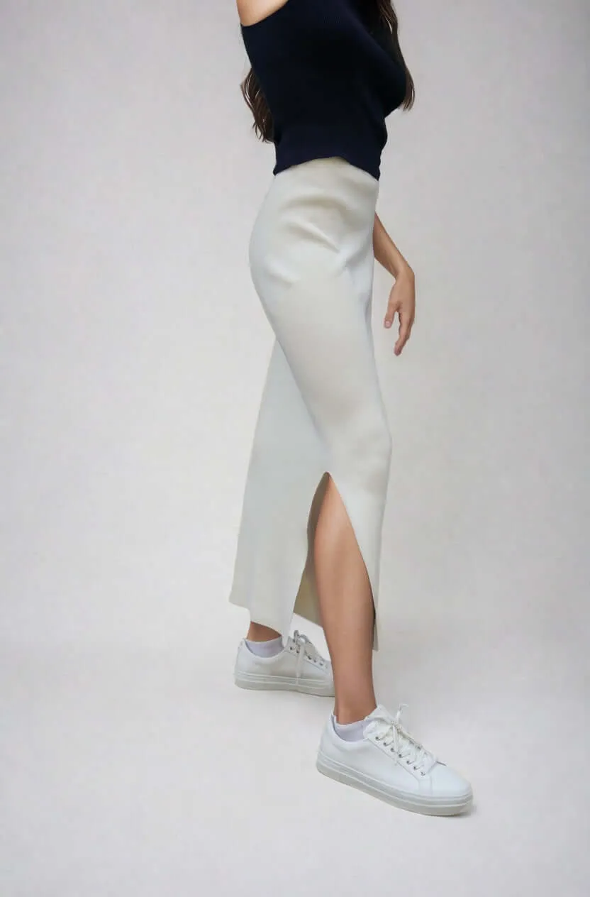 GRETA | High Waisted Long Skirt sold by ALLTRUEIST KNITWEAR product image thumbnail 2