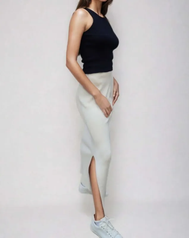 GRETA | High Waisted Long Skirt made by ALLTRUEIST KNITWEAR