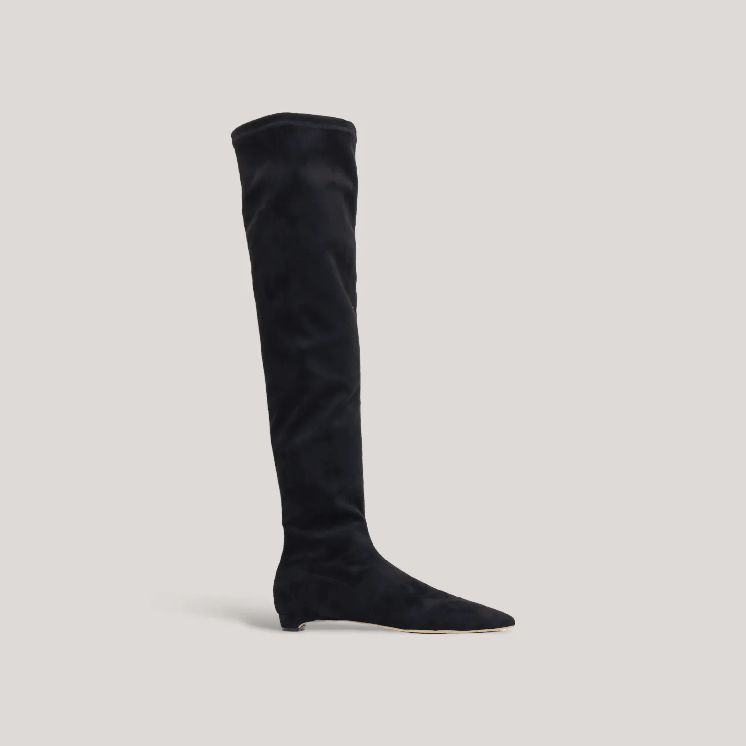 NICOLETTA | Black - Vegan Suede Over-The-Knee Boots sold by ALLTRUEIST KNITWEAR
