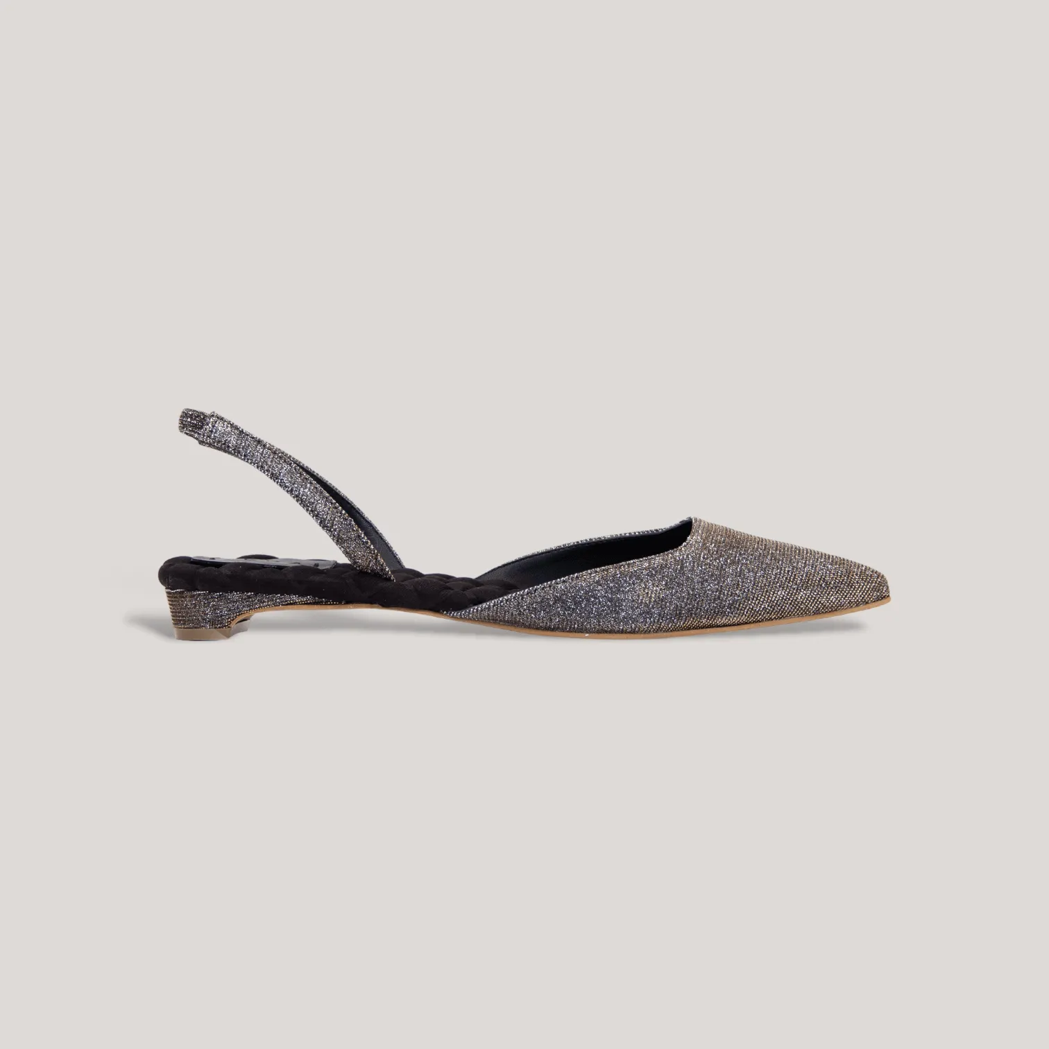 JACKIE | Metallic Slingback Flats sold by ALLTRUEIST KNITWEAR