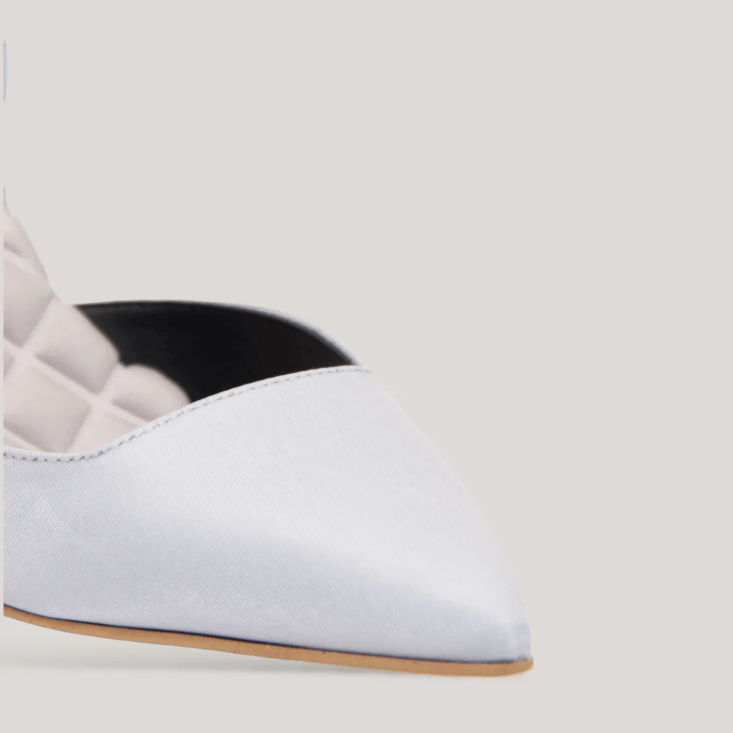 GABRIELLA | Grey - Satin Slingback Pumps sold by ALLTRUEIST KNITWEAR product image thumbnail 3