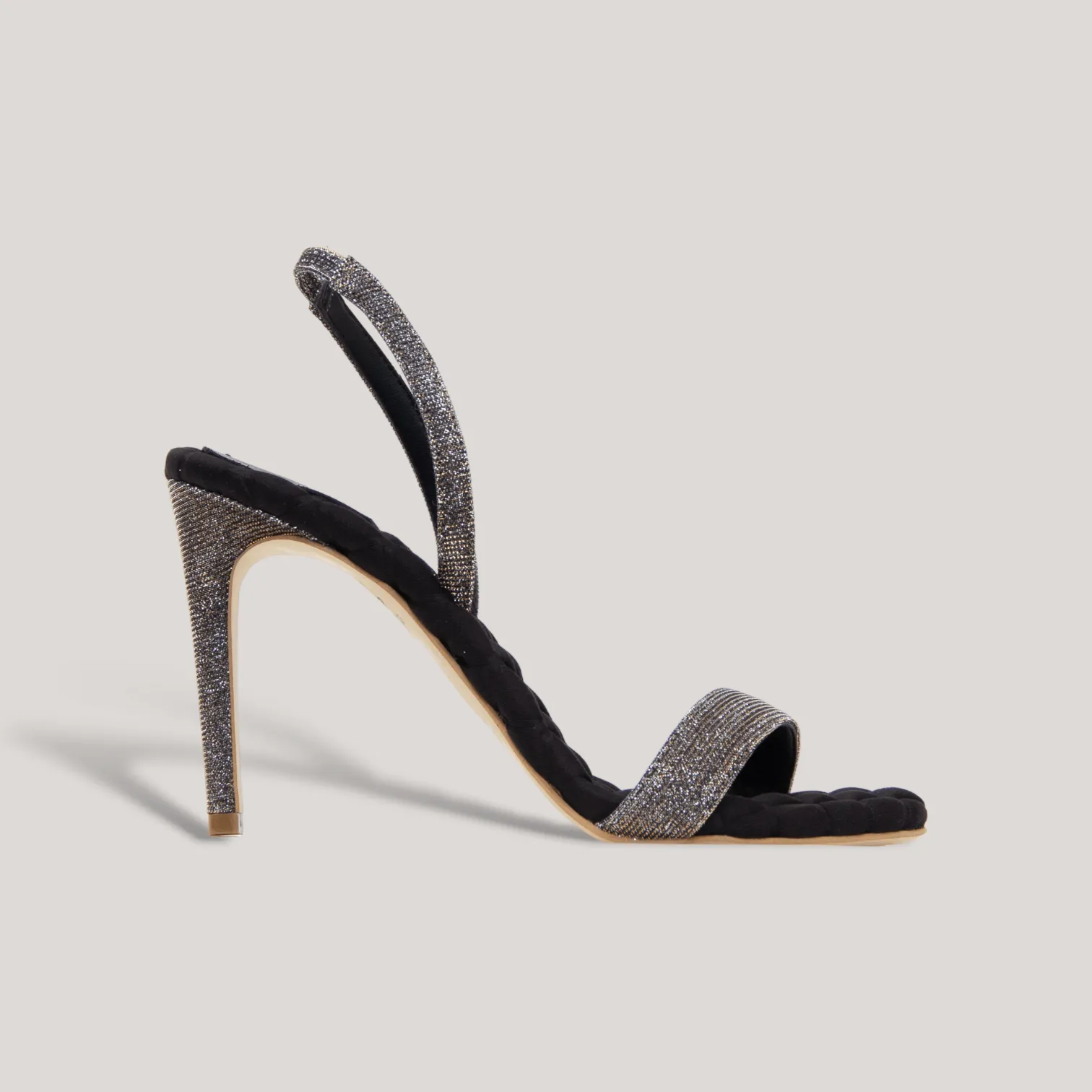 VIVIEN | Metallic Vegan Patent Slingback Sandals sold by ALLTRUEIST KNITWEAR